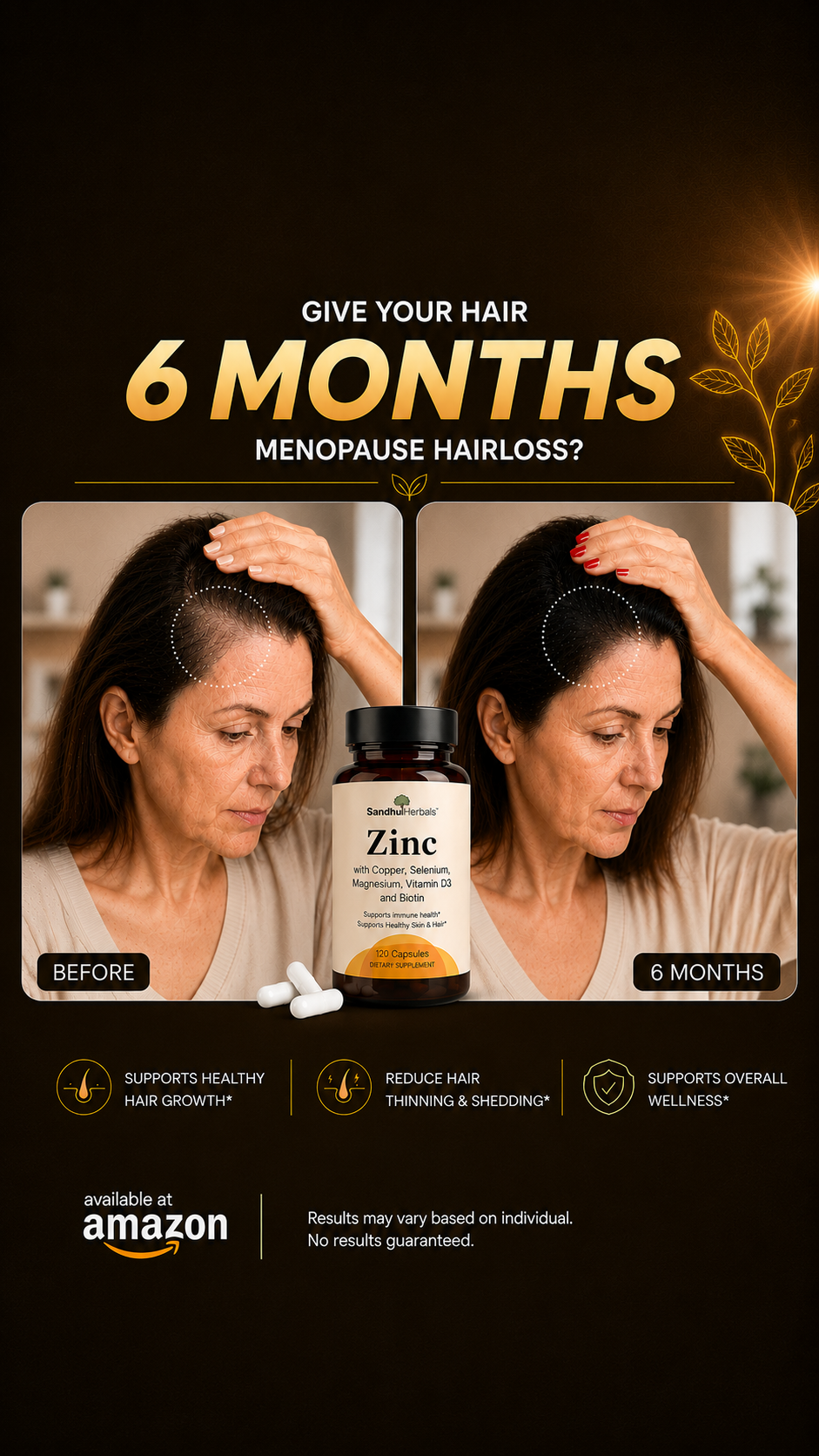 Sandhu Herbals Facebook ad: Your Hair Isn't Just Thinning, Menopause Is Stealing It