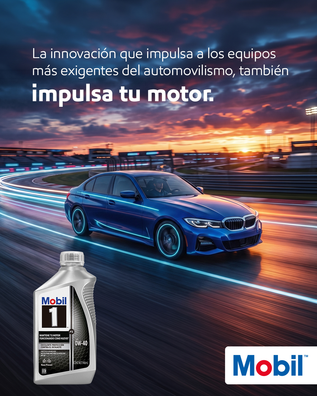 Mobil Lubricantes El Salvador Facebook ad: Tecnología probada en la Fórmula 1