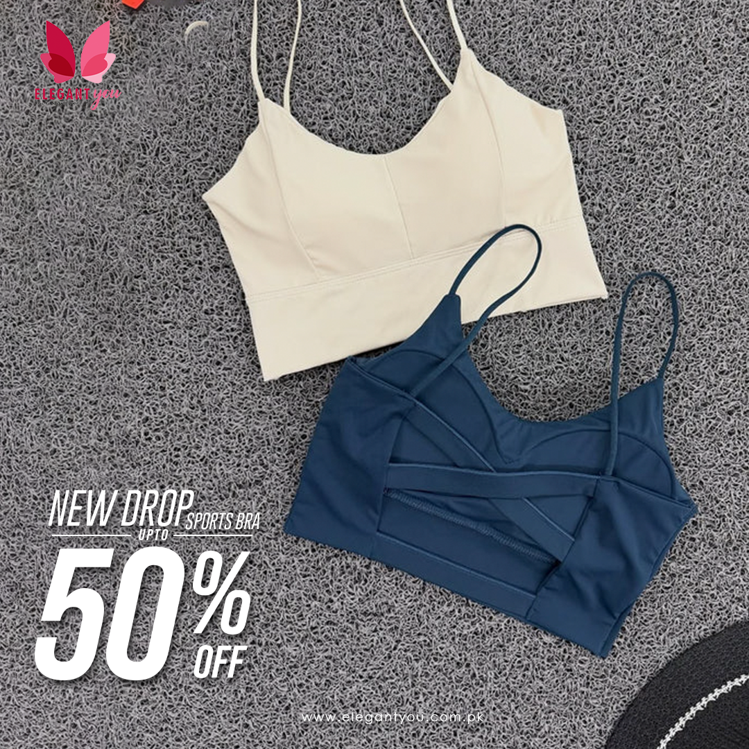 Elegant You Facebook ad: UPTO 50% OFF | Sports Bras Sale