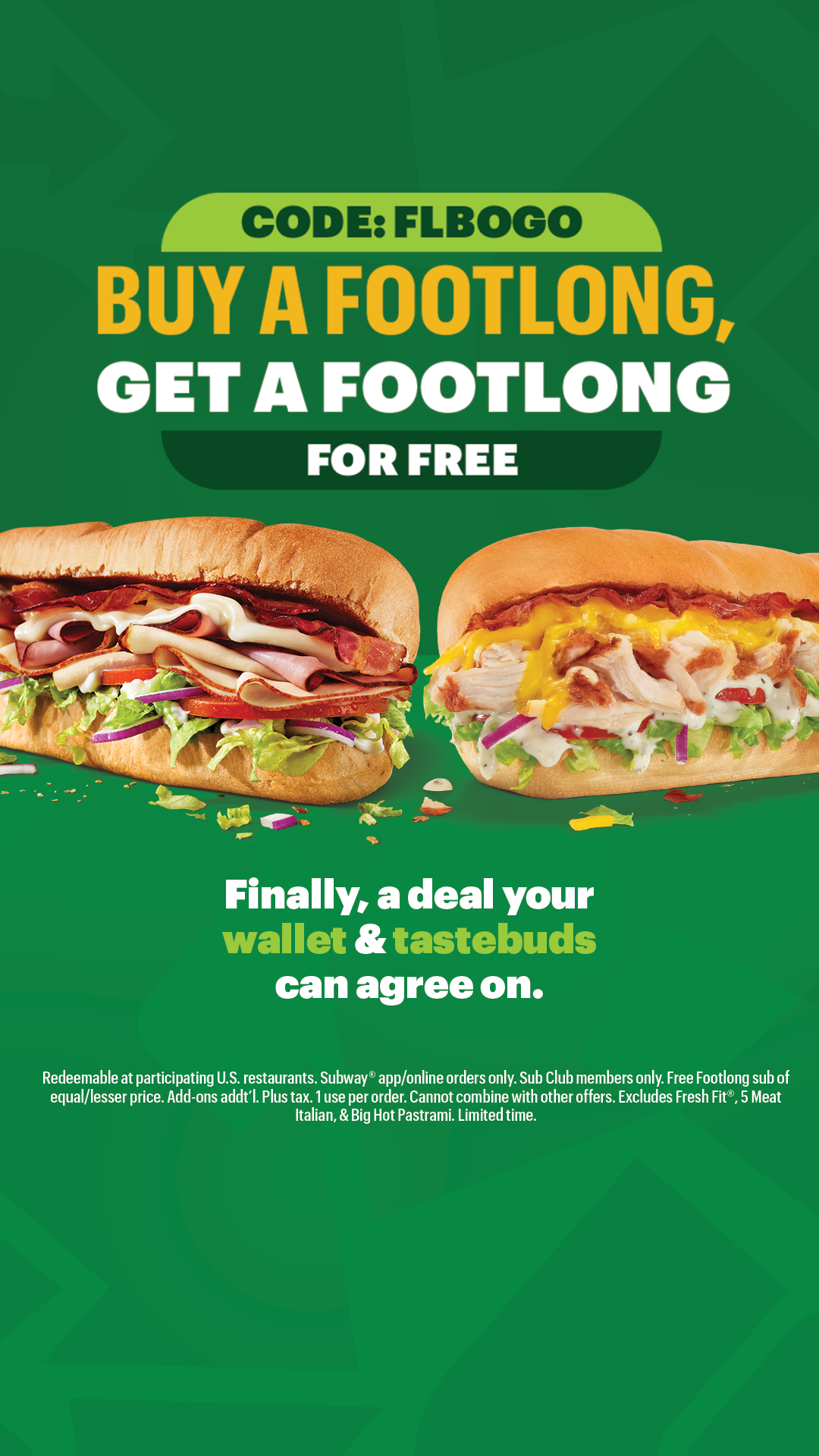 Subway Facebook ad