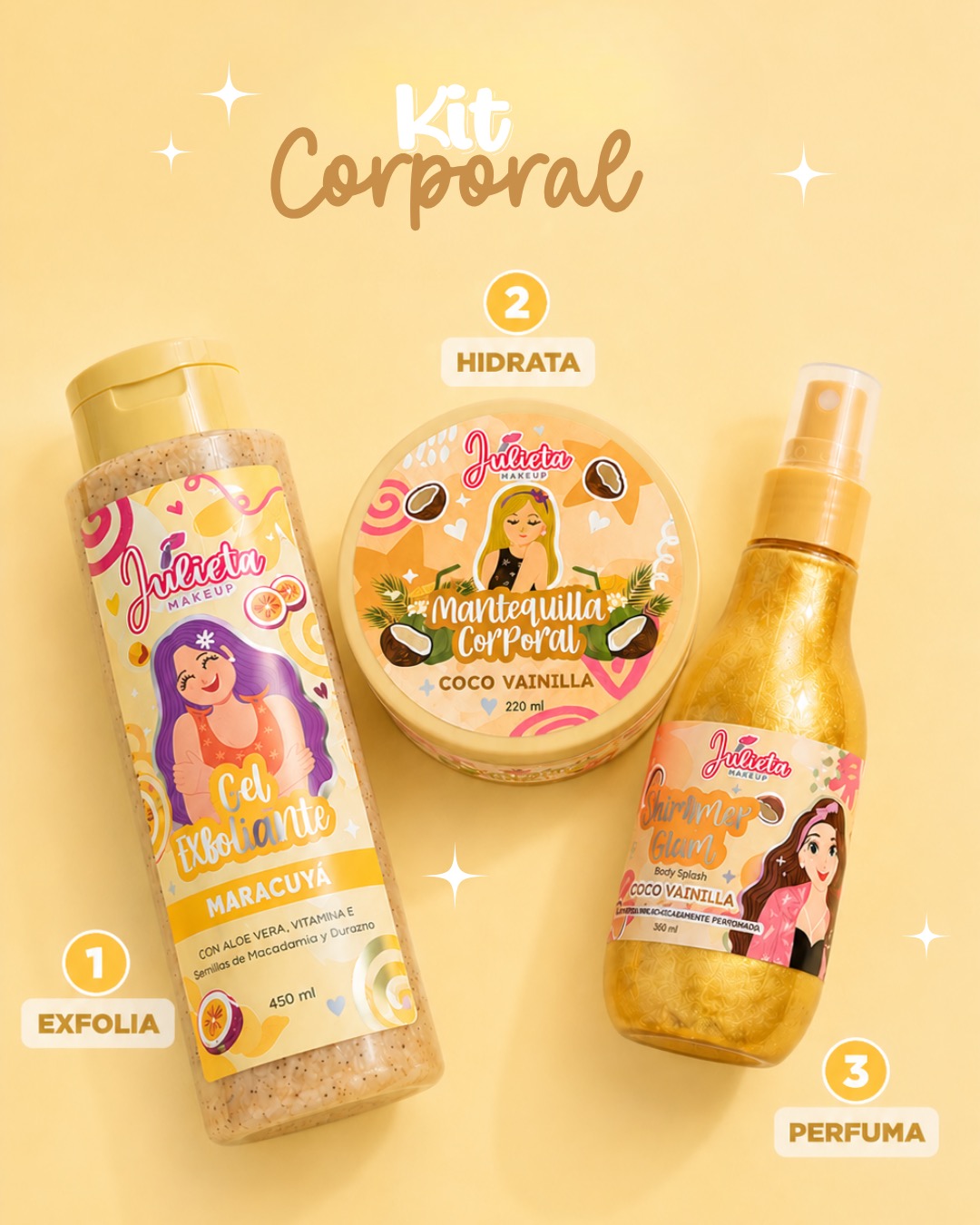 Julieta Makeup Oficial Facebook ad: Kit Corporal Julieta