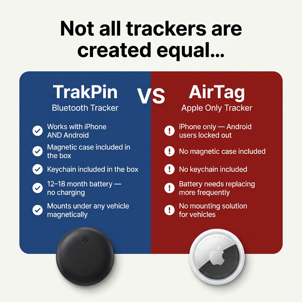 TrakPin Facebook ad: No Monthly Fees. Ever.
