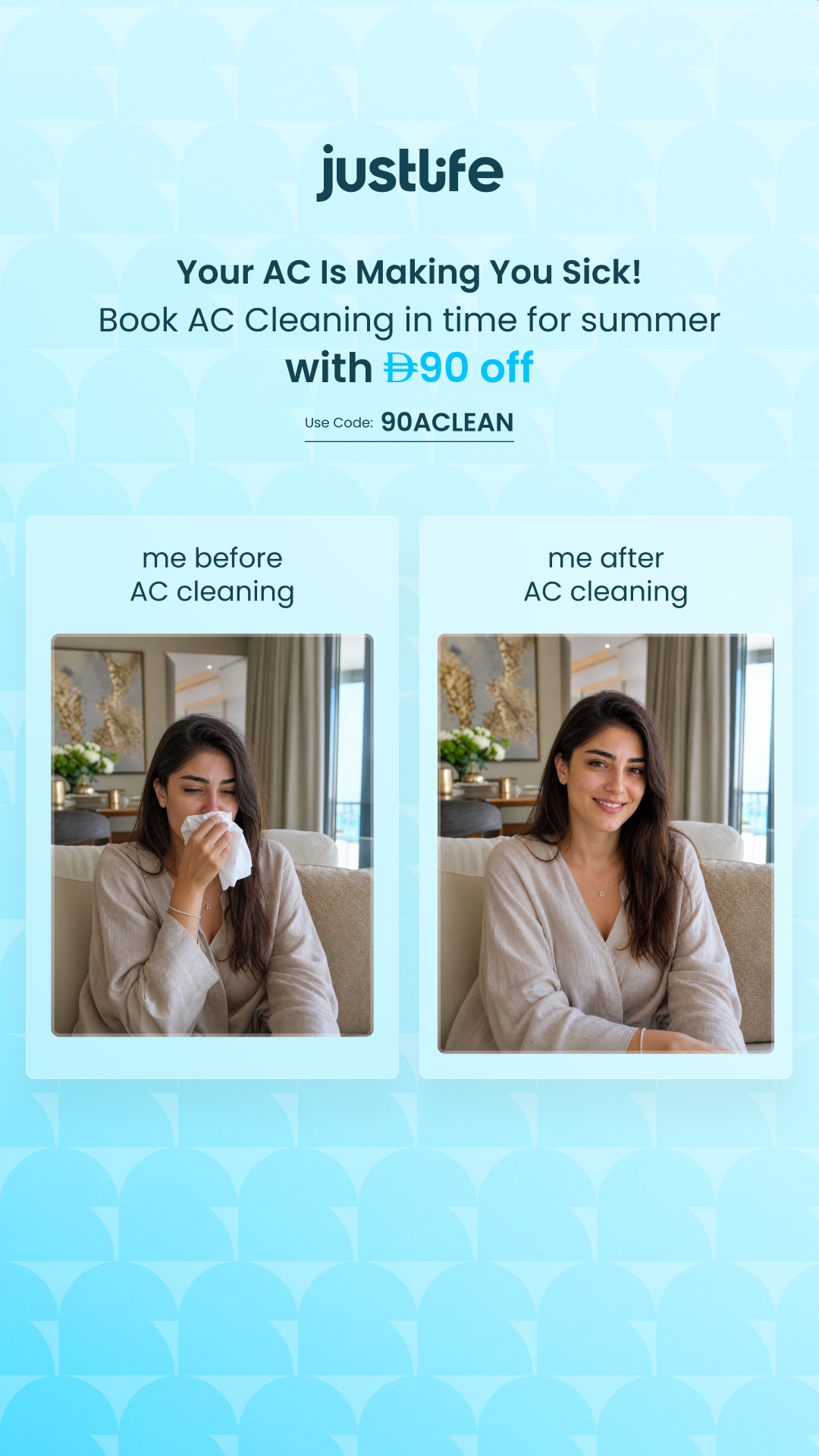 Justlife UAE Facebook ad