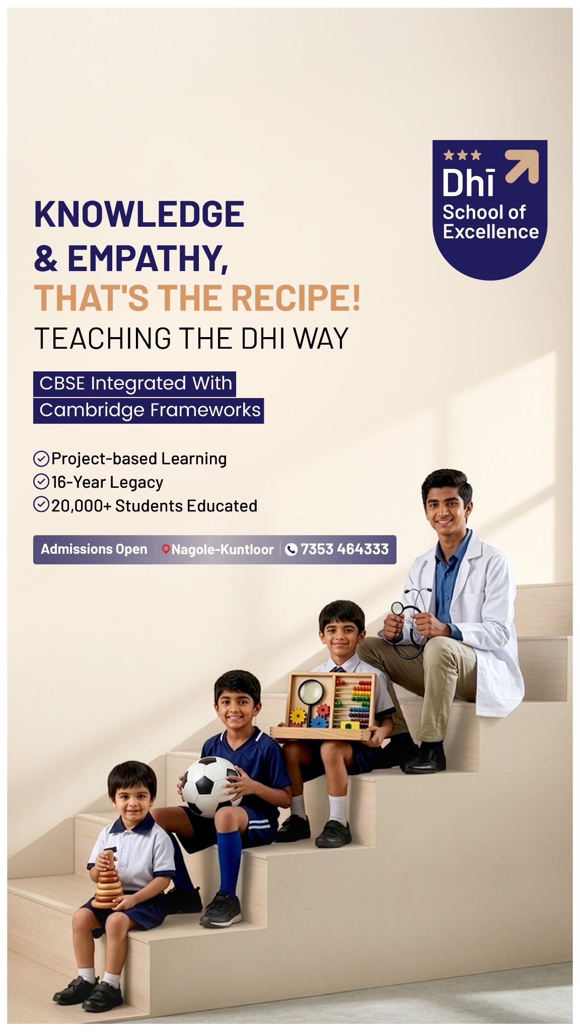 Dhi School of Excellence Facebook ad: A 16-Year Legacy of Educational Excellence