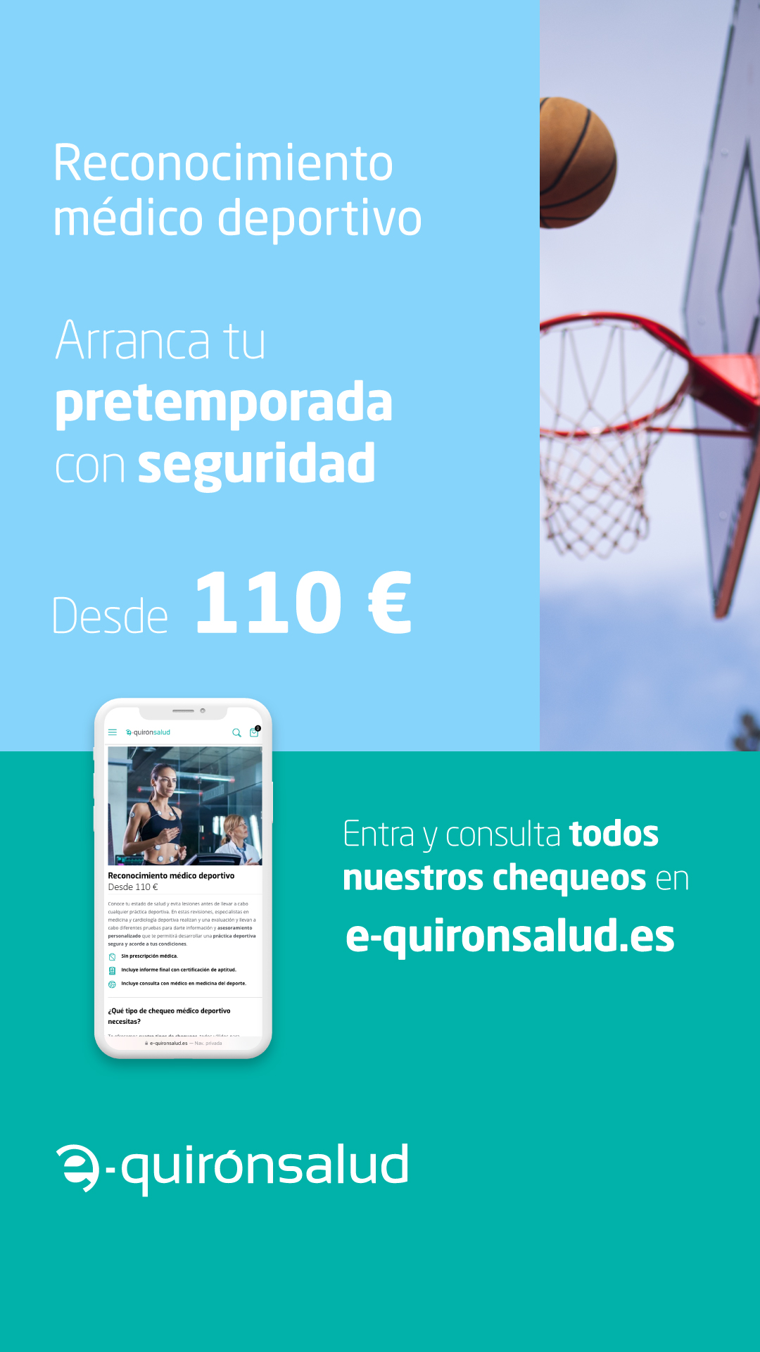 quirónsalud Facebook ad: Chequeos Médicos Deportivos