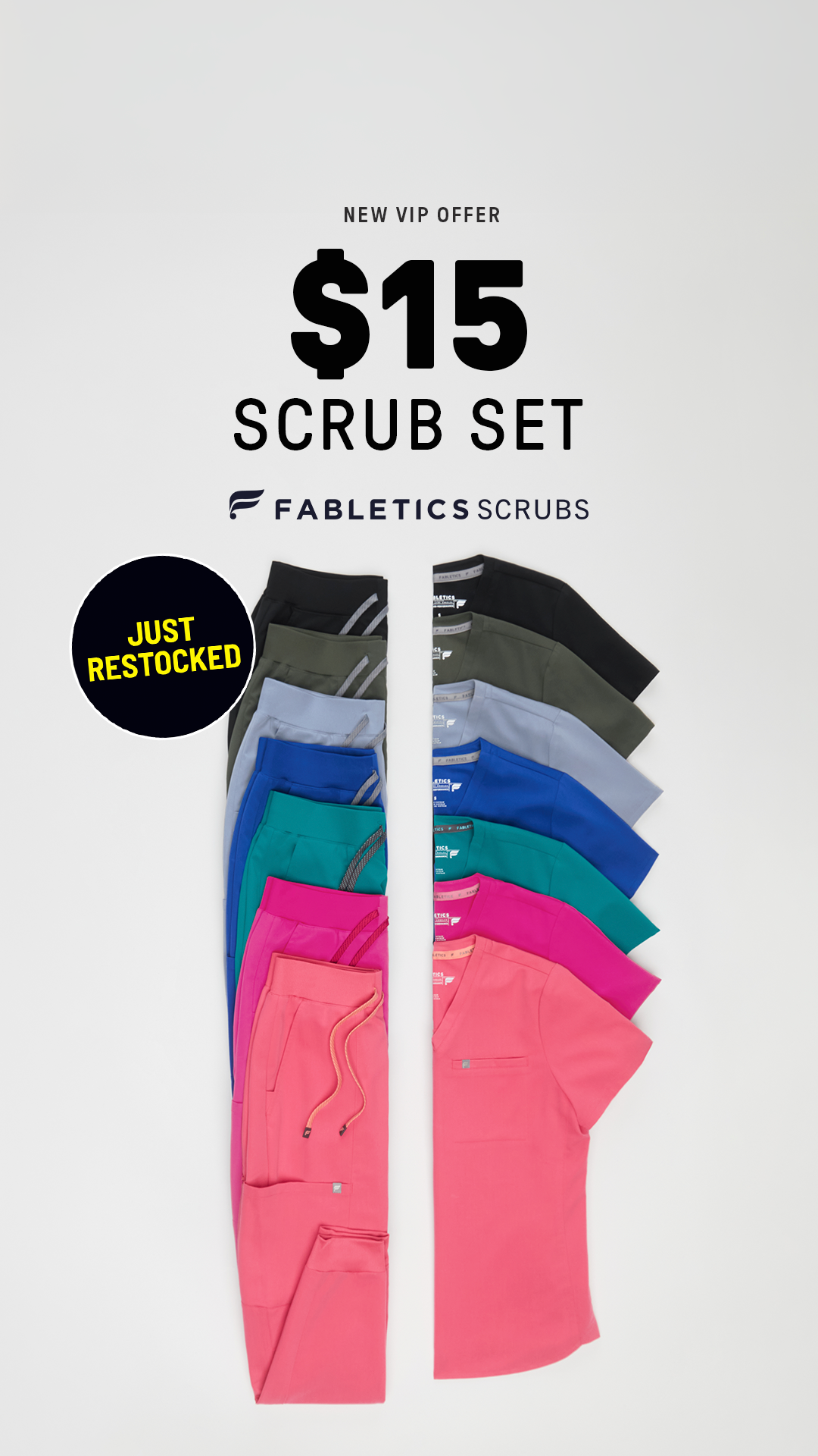 Fabletics Scrubs Facebook ad