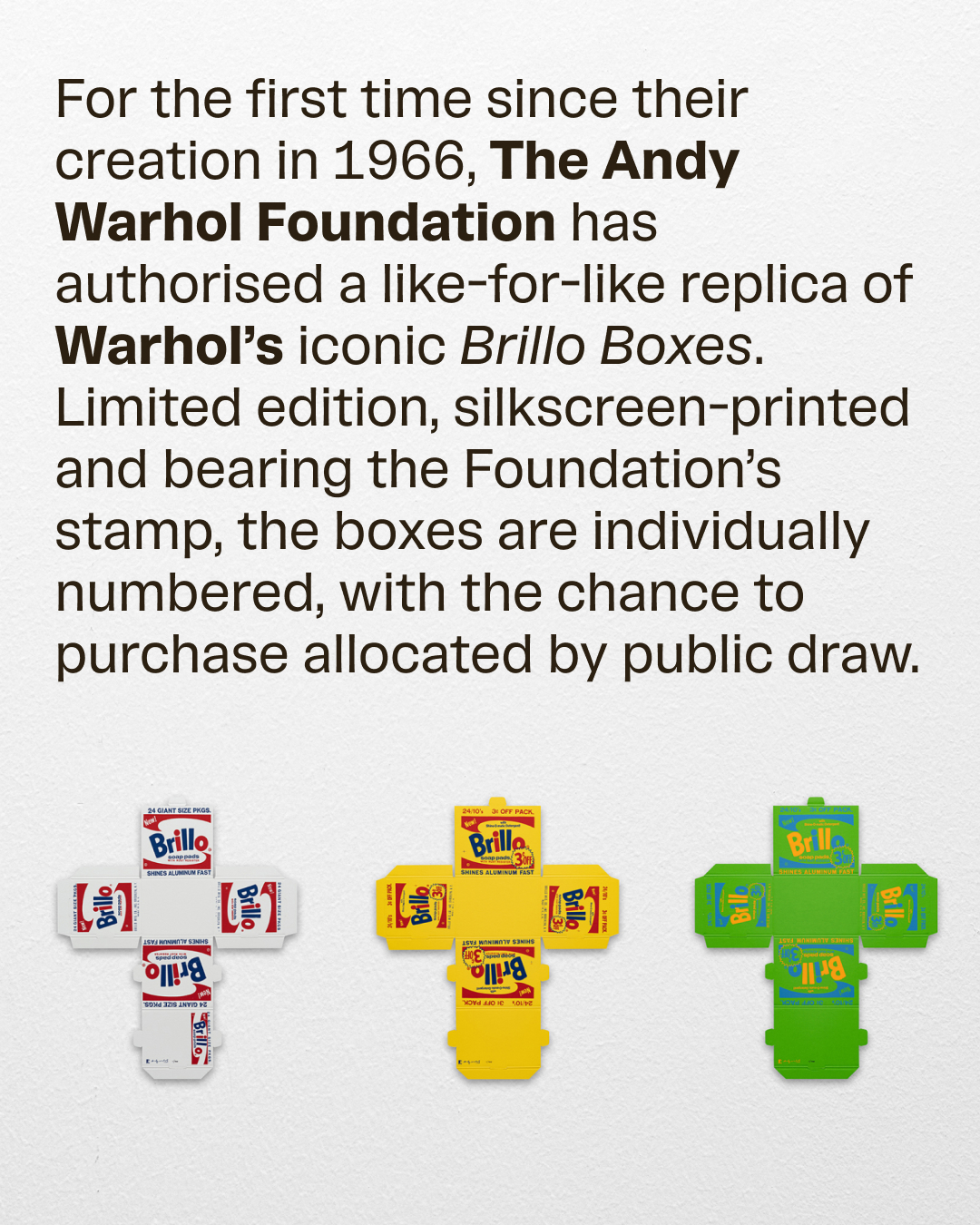 The Andy Warhol Foundation for the Visual Arts Facebook ad