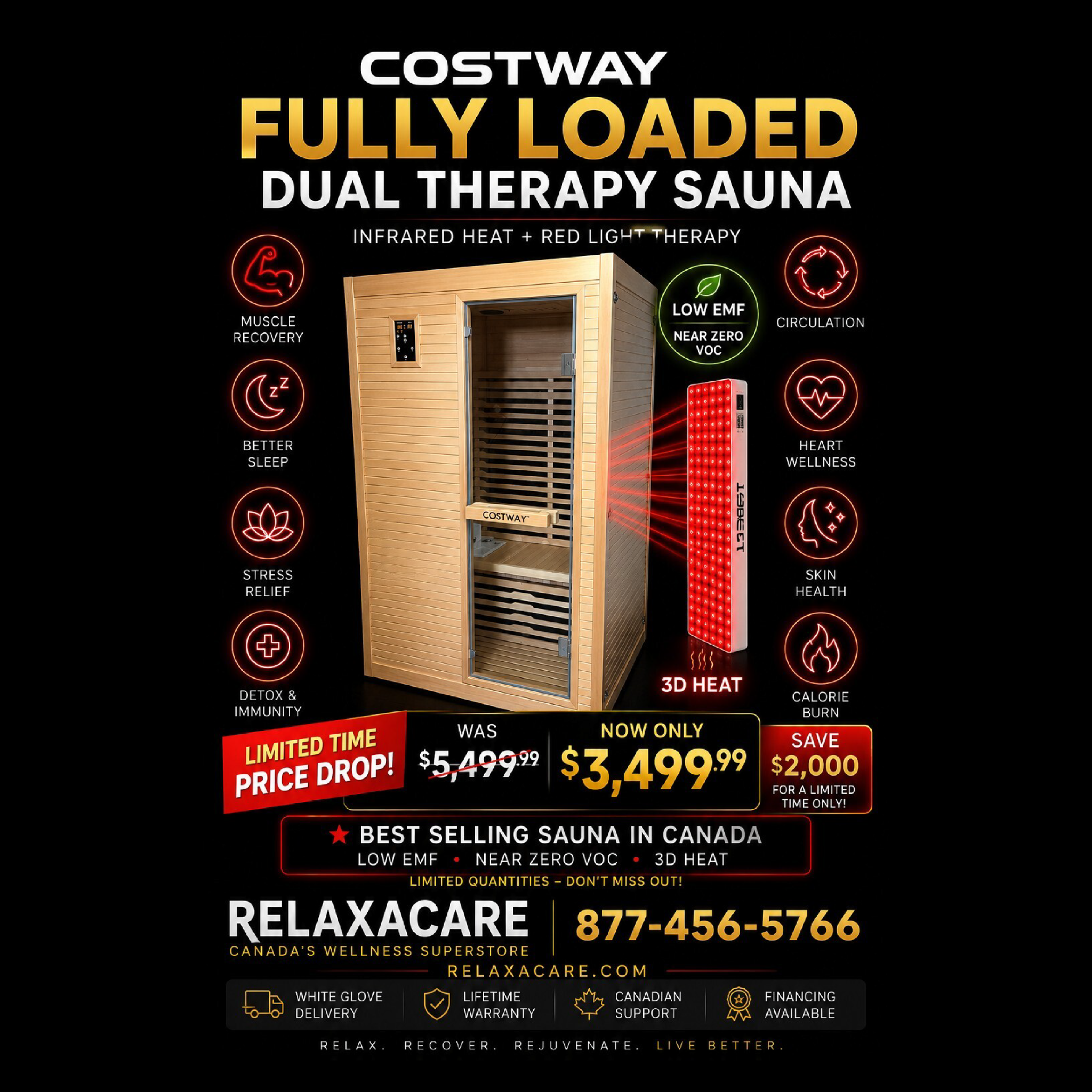 Relaxacare Facebook ad: Best-Selling Costway Sauna