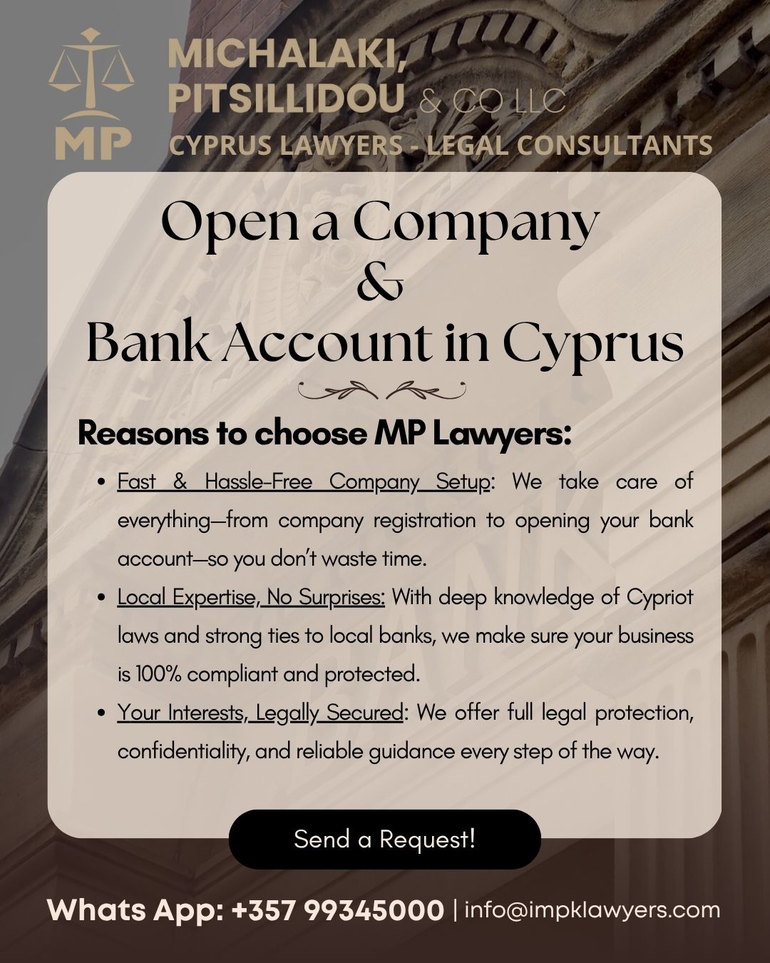 Michalaki, Pitsillidou & Co LLC Facebook ad