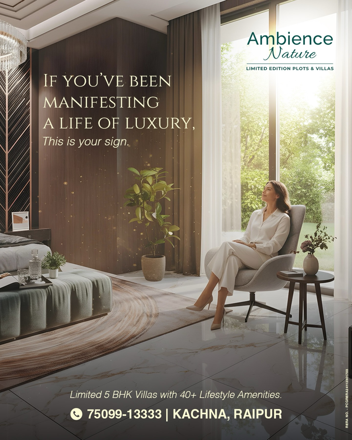Ambience Raipur Facebook ad: Rare. Refined. Remarkable.