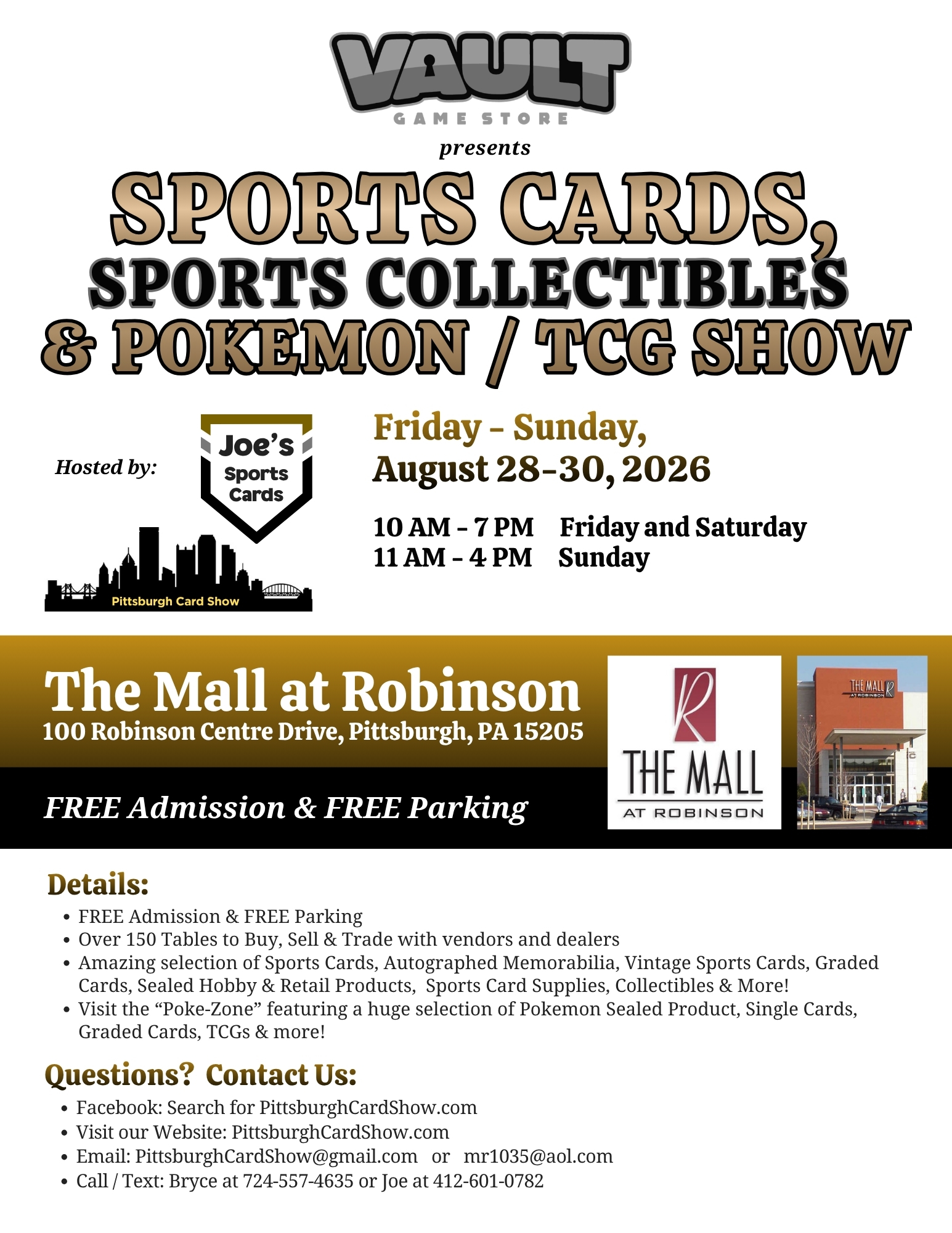 Pittsburgh Card Show Facebook ad: Sports Cards, Sports Collectibles, Pokémon & TCG SUPER…