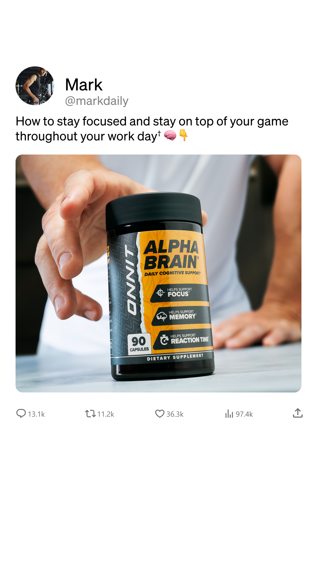 Onnit Facebook ad