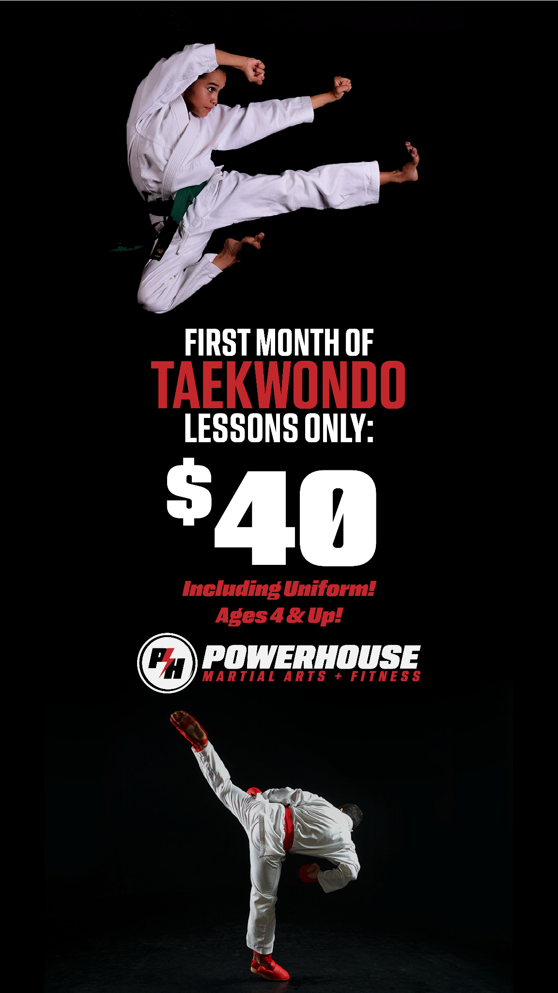 Powerhouse Martial Arts & Fitness - North Austin Facebook ad from Mar 5, 2026