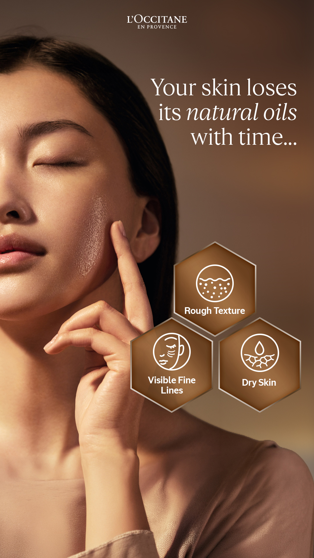 L'OCCITANE en Provence Facebook ad: Divine Youth Oil