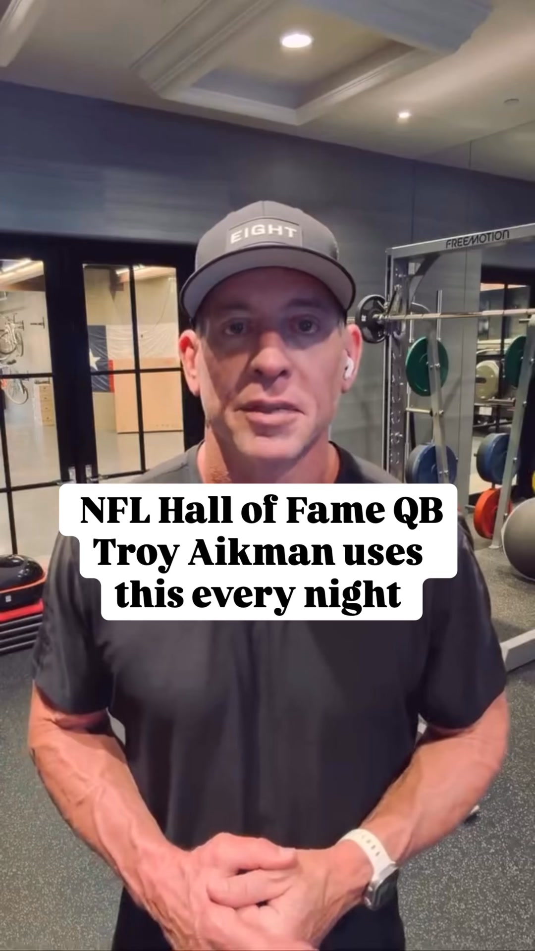 Hostage Tape Facebook ad: NFL Hall of Famer Troy Aikman tapes his mouth every night