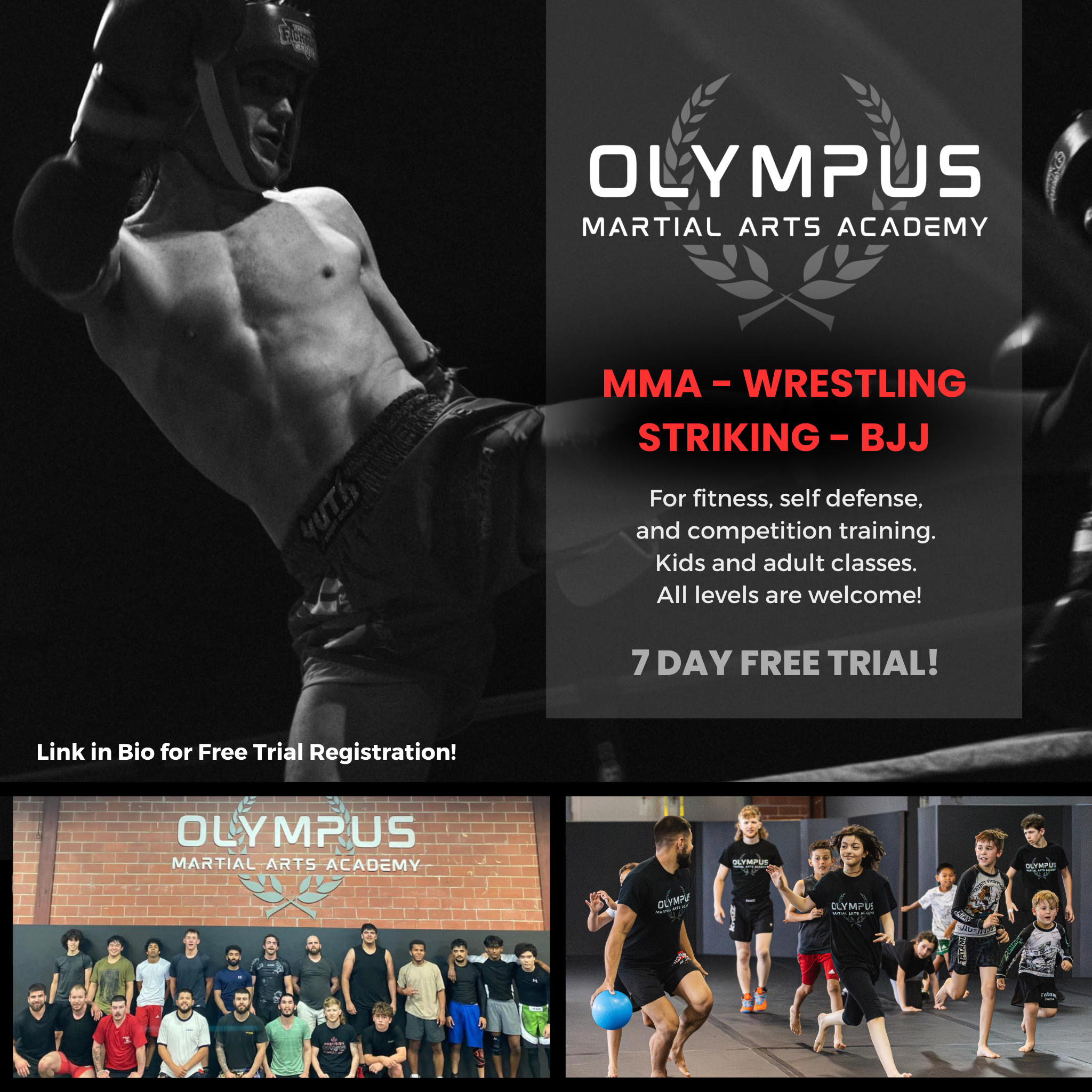 Olympus Martial Arts Academy Facebook ad