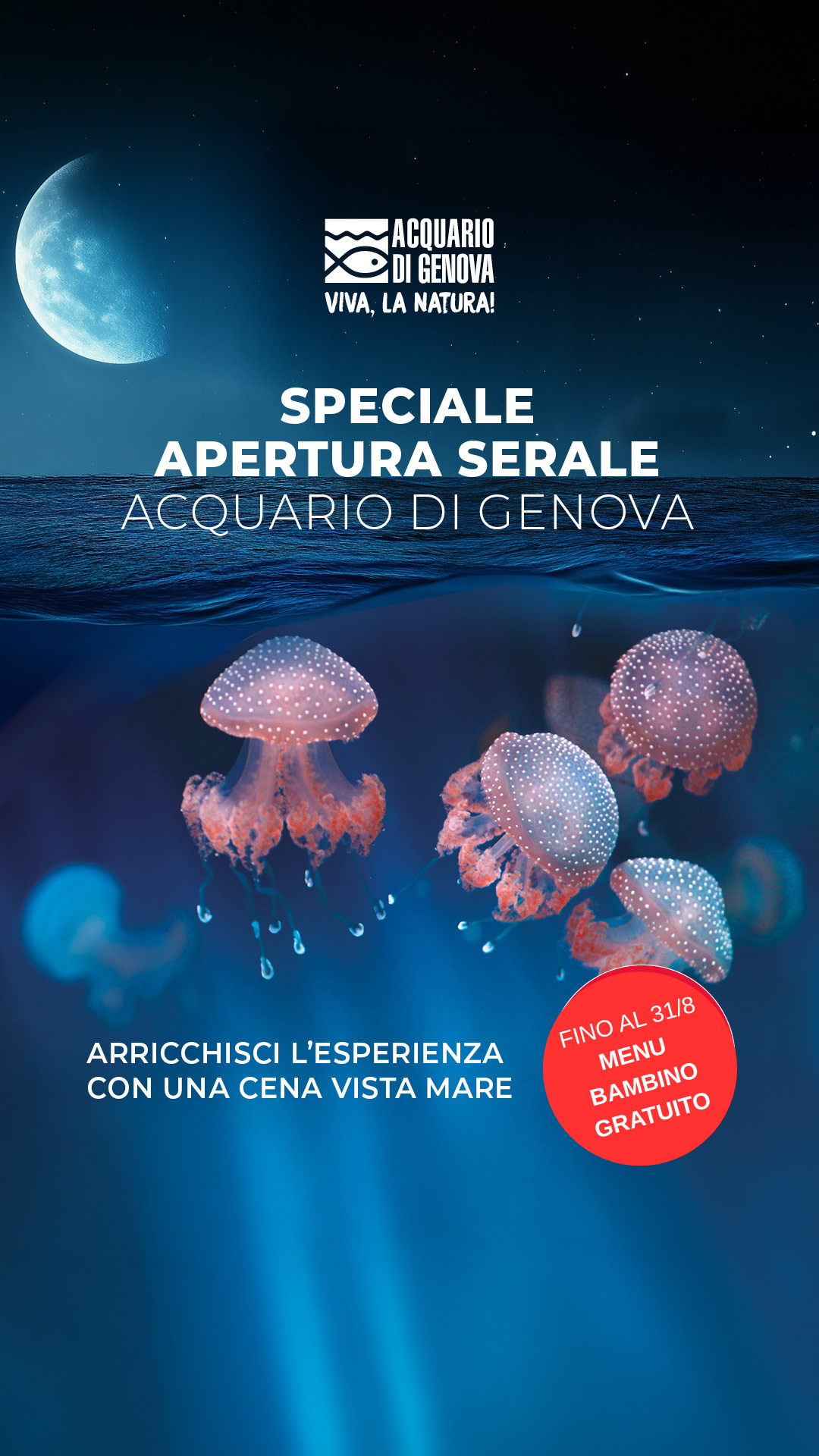 Acquario di Genova Facebook ad from Aug 7, 2026
