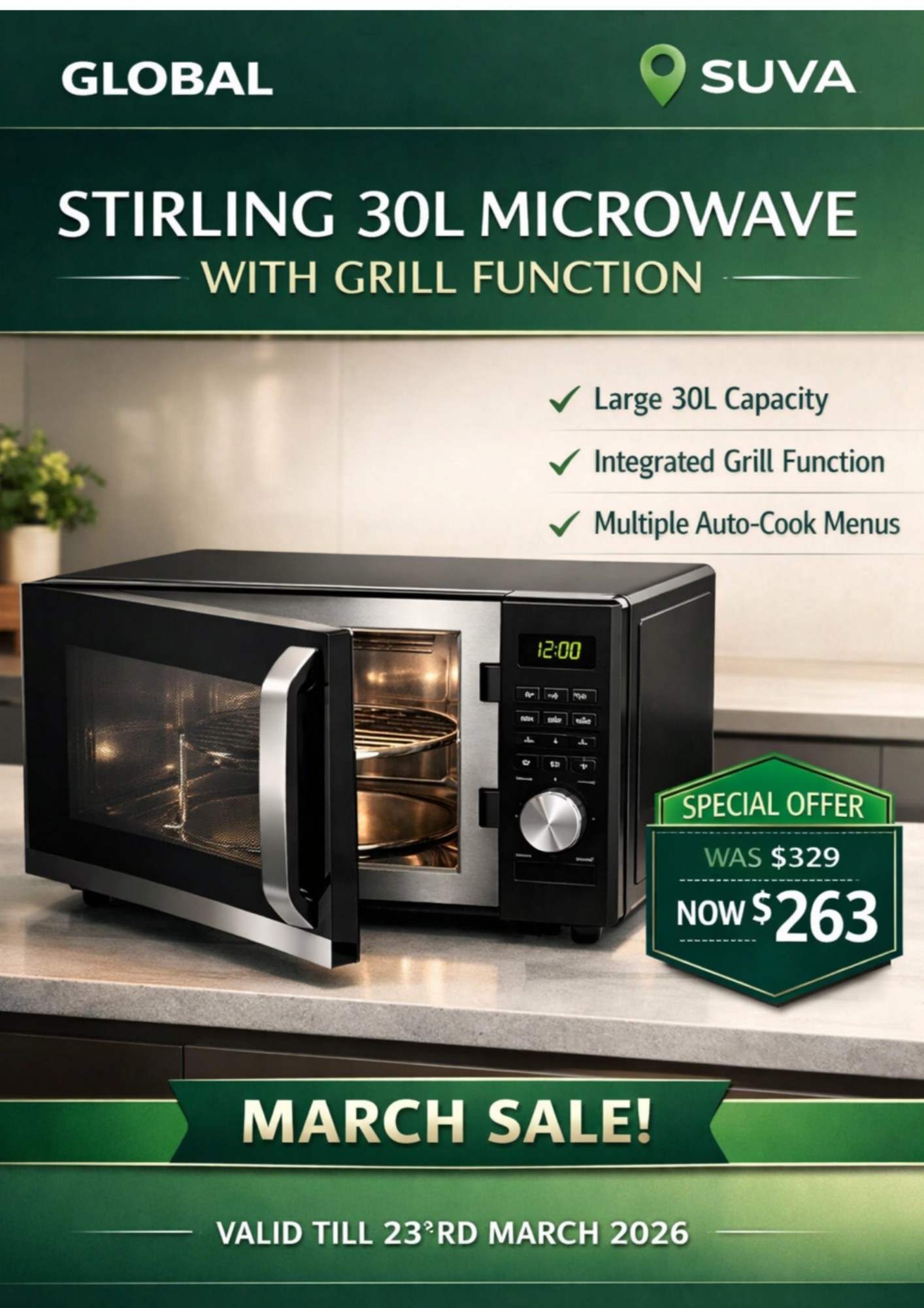 Global Fiji Facebook ad: Grab Great Deals At Our Suva Store