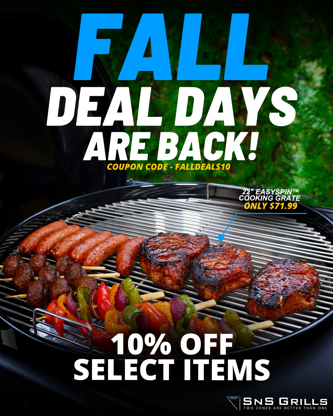 SnS Grills Facebook ad: Save Big On Grilling Accessories!