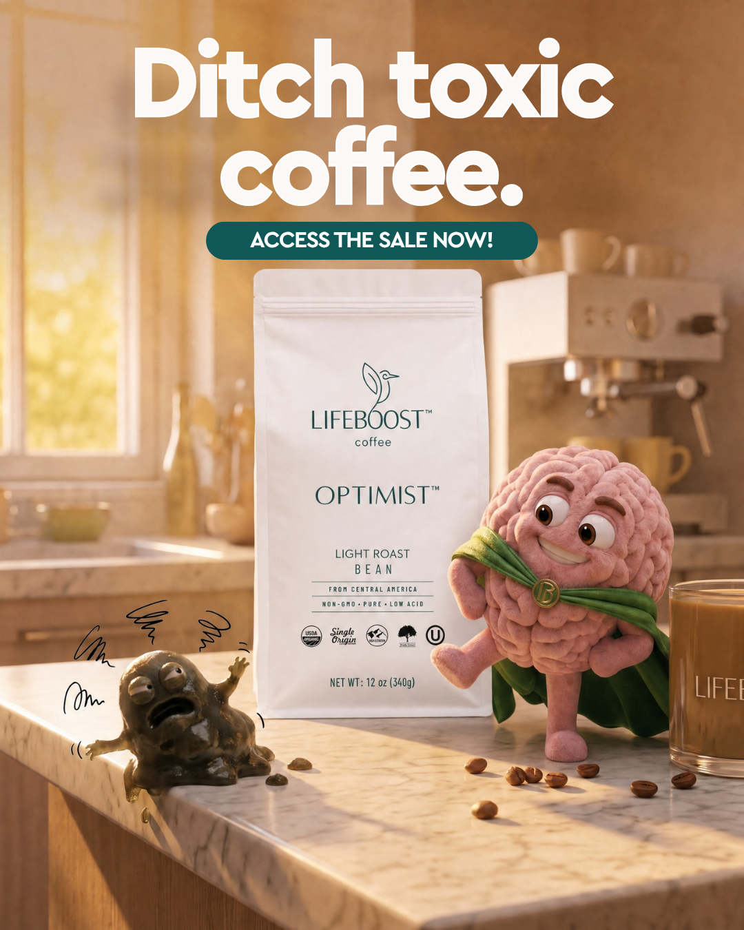 Lifeboost Coffee Facebook ad