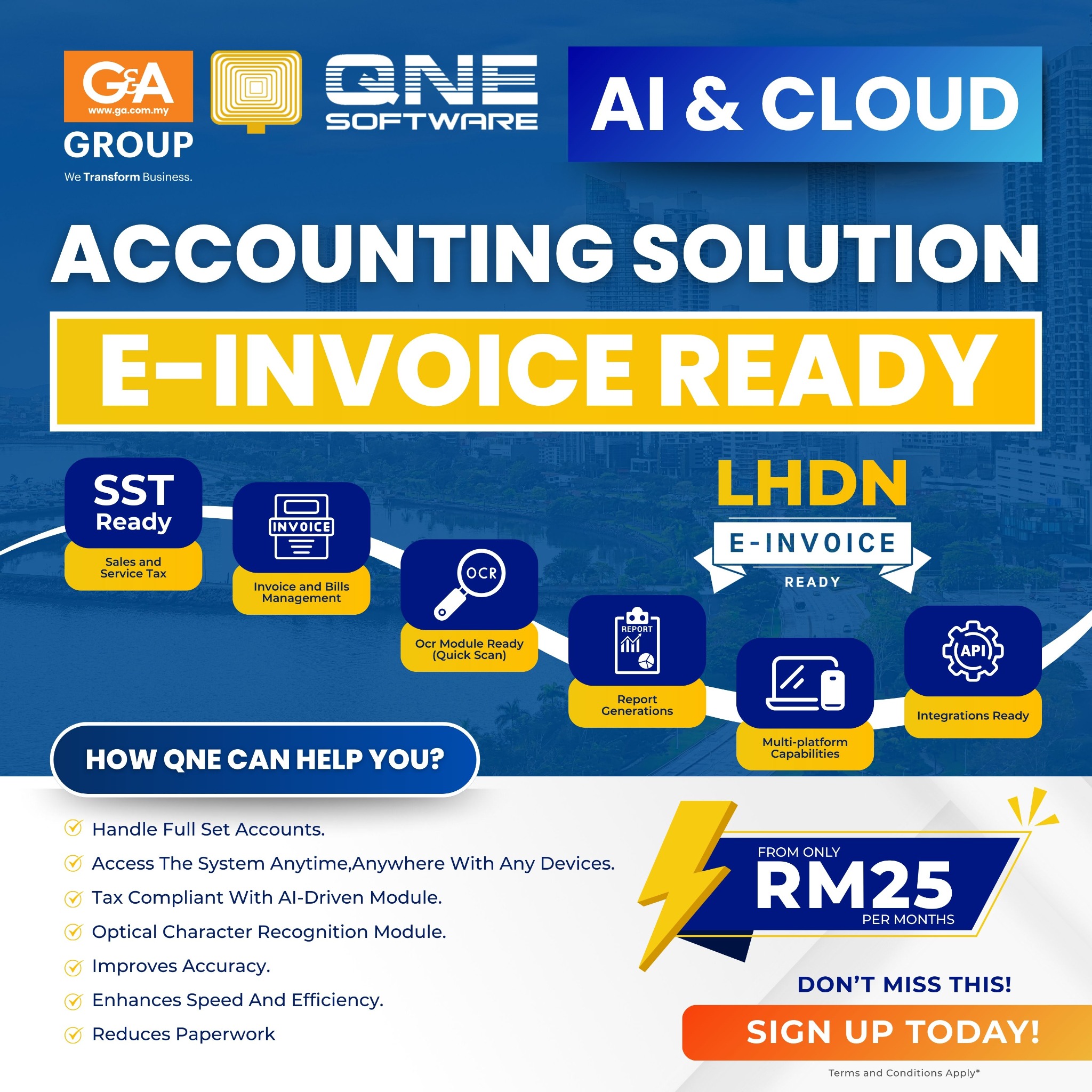 G&A Group Facebook ad: Sign up today from only RM25/month