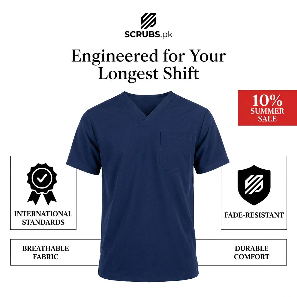 Scrubs.pk Facebook ad: FLAT 10% OFF