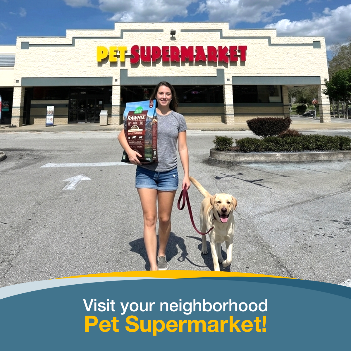 Pet Supermarket Facebook ad: Your pet’s favorite stop is waiting right here…