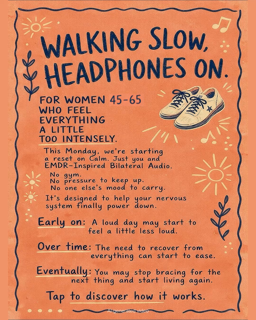 Calm Facebook ad: End body tension faster with EMDR-inspired audio