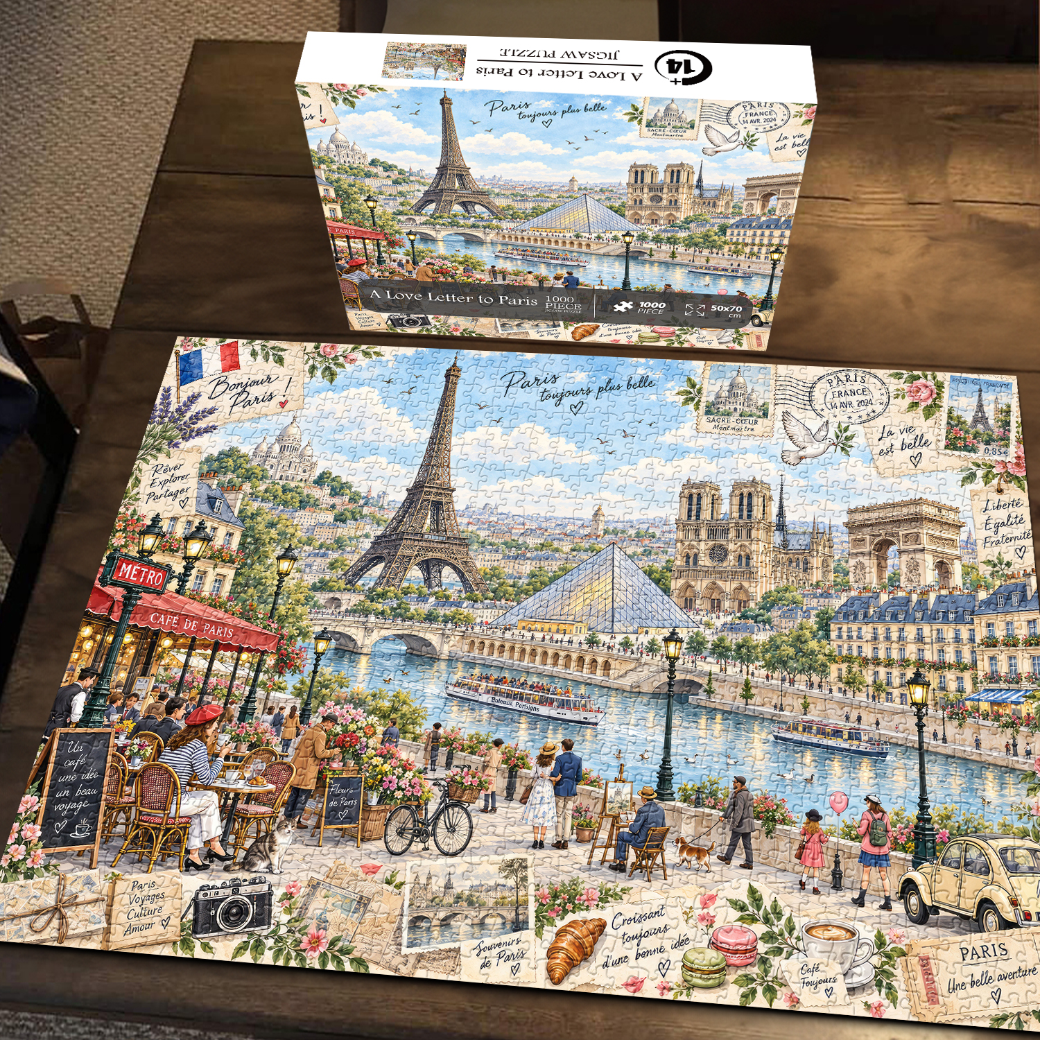 Fun-Puzzle Facebook ad: A Love Letter to Paris Jigsaw Puzzle 1000 Pieces
