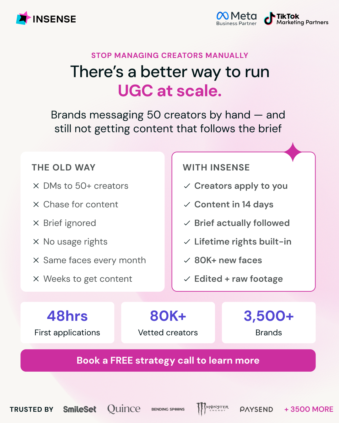 Insense Facebook ad