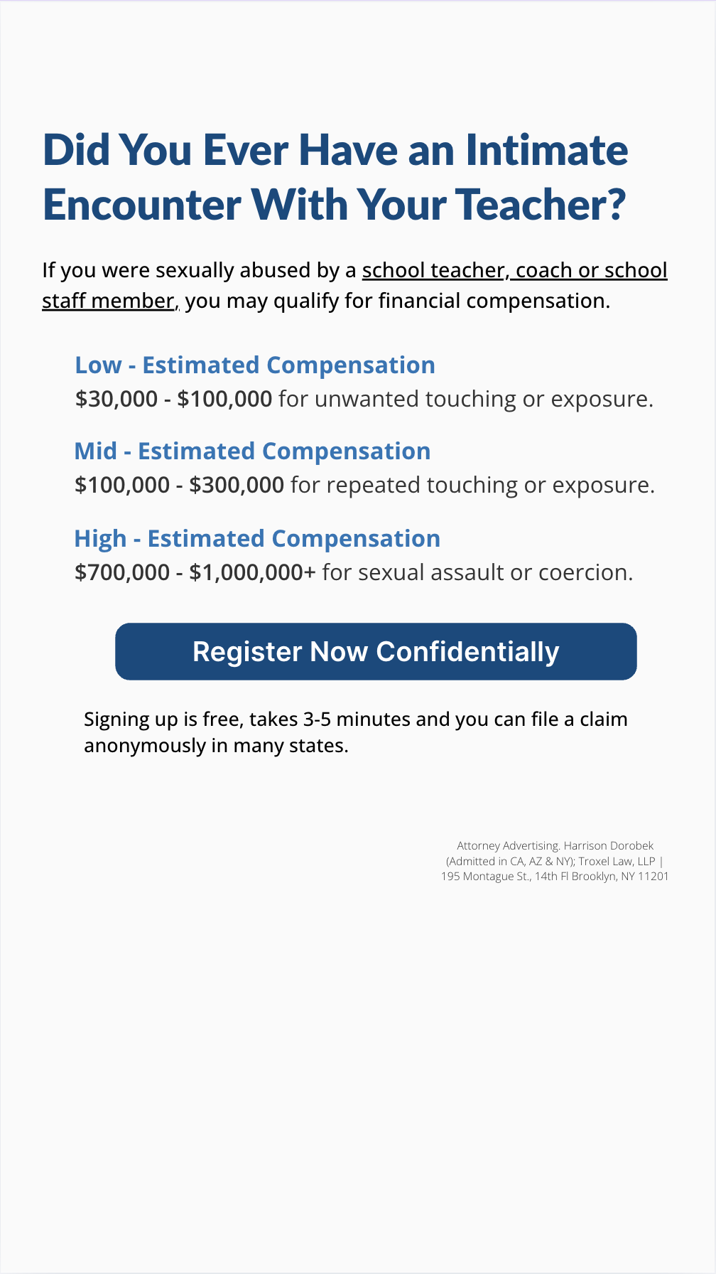 School Claims Facebook ad from Mar 7, 2026