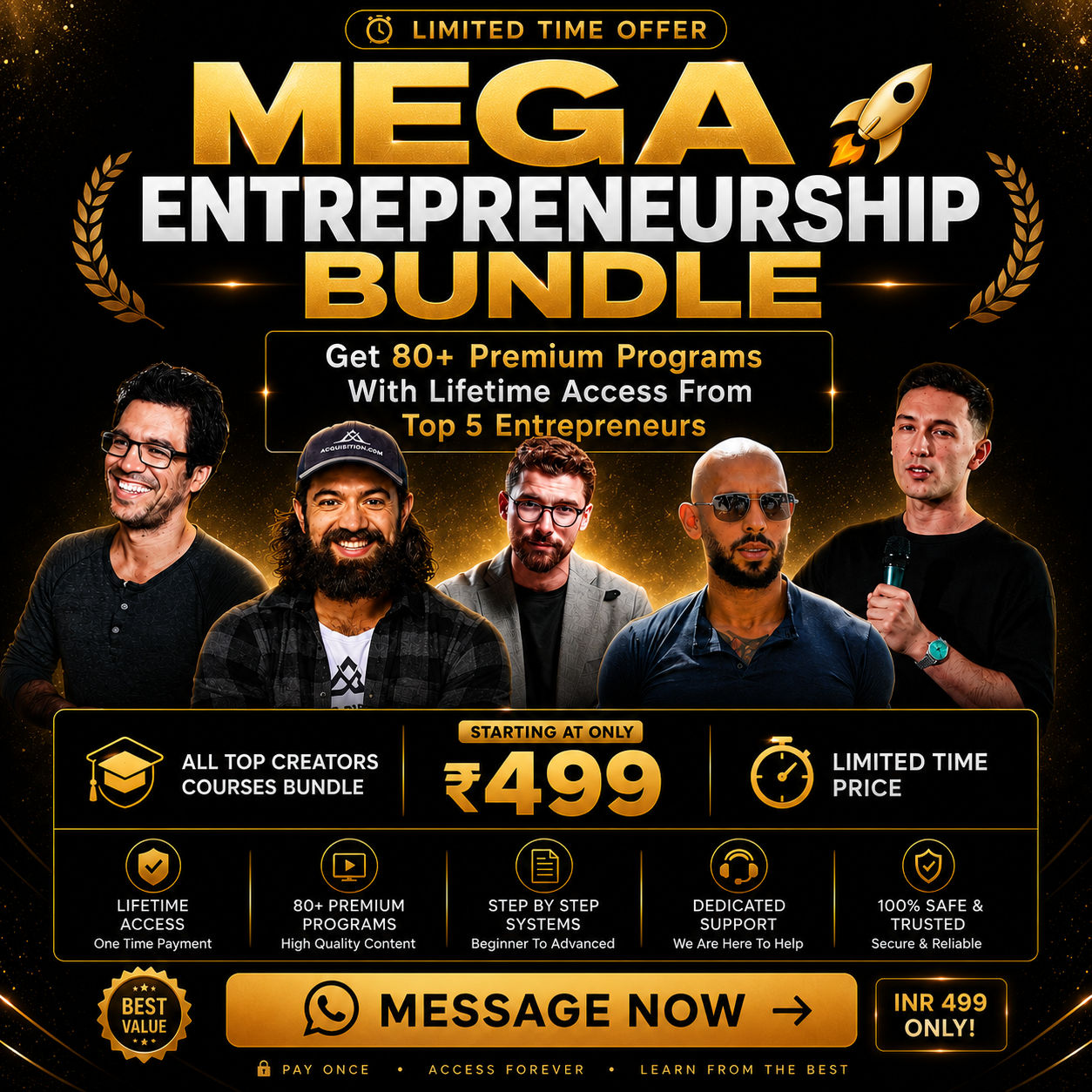 IncomeCraft Labs Facebook ad: MEGA ENTREPRENEUR COURSES BUNDLE