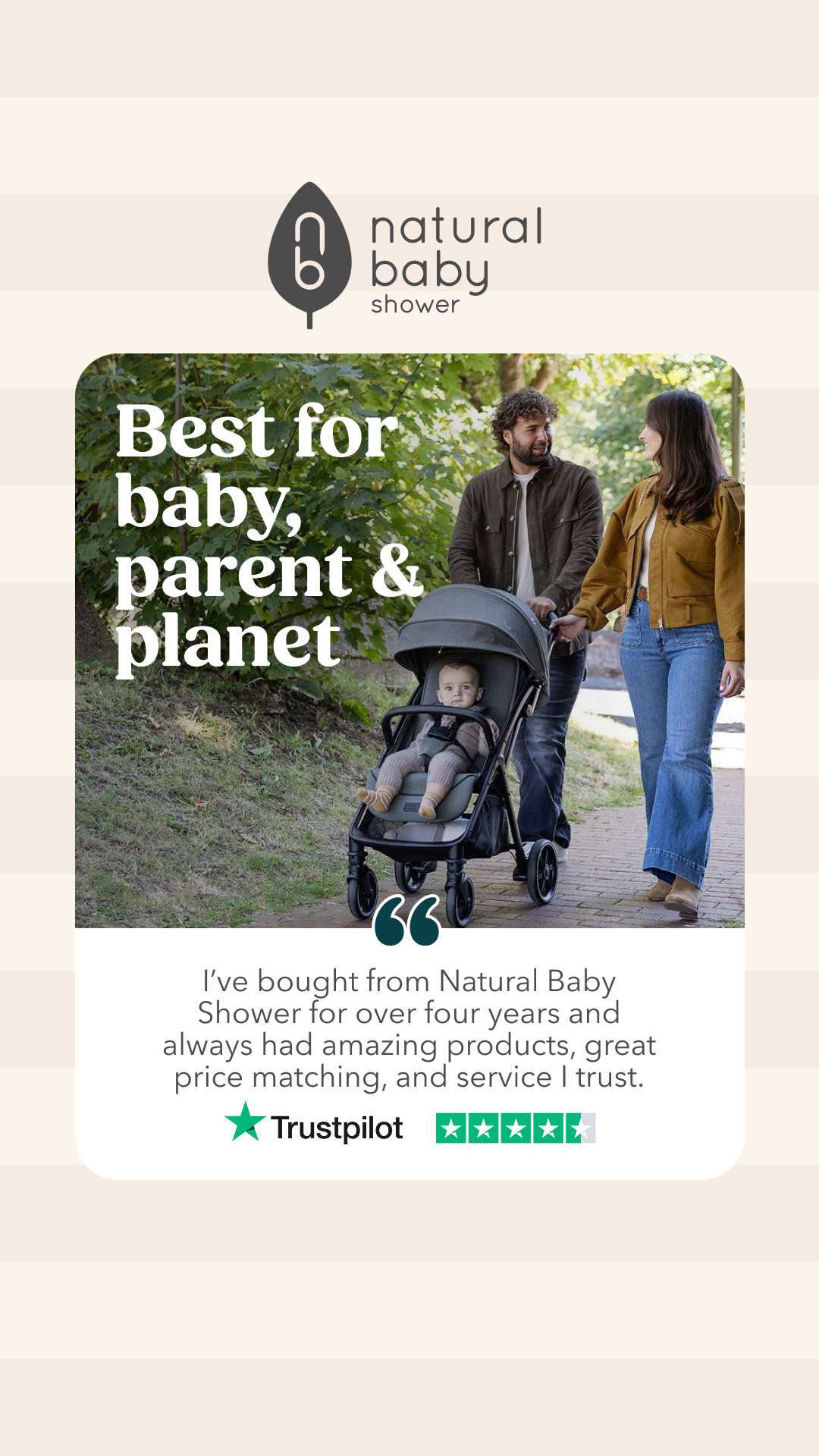 Natural Baby Shower Facebook ad