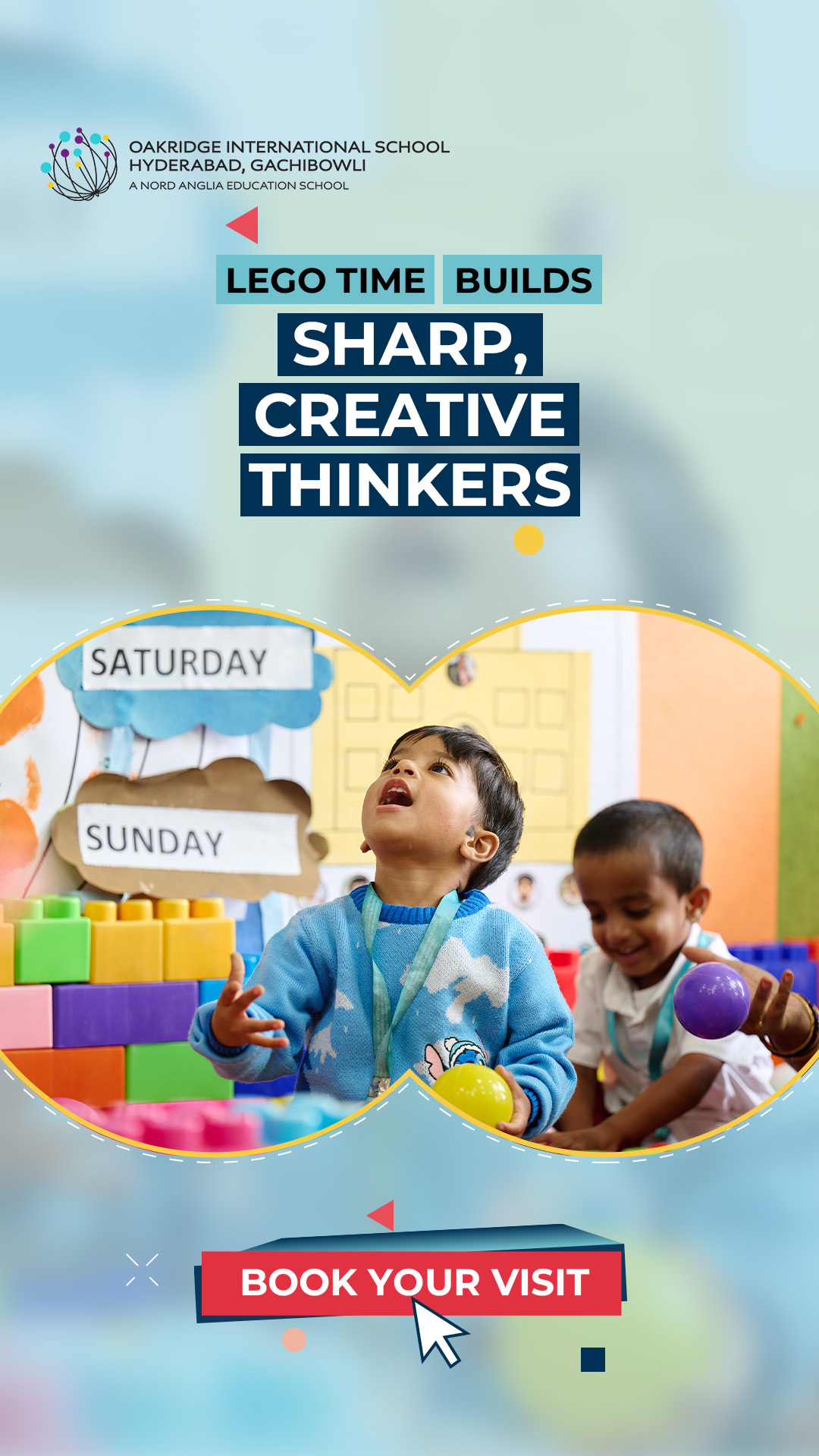 Oakridge International School Gachibowli Facebook ad from May 13, 2026