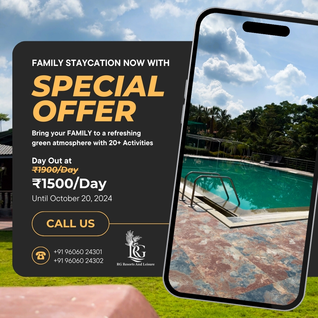 RG Resorts and Leisure Facebook ad: Day outing at Just ₹999 | & Room…