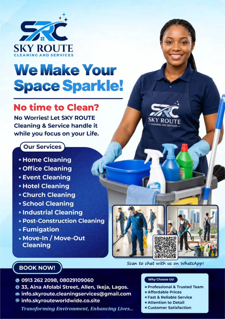 Sky Route Cleaning and Services Facebook ad
