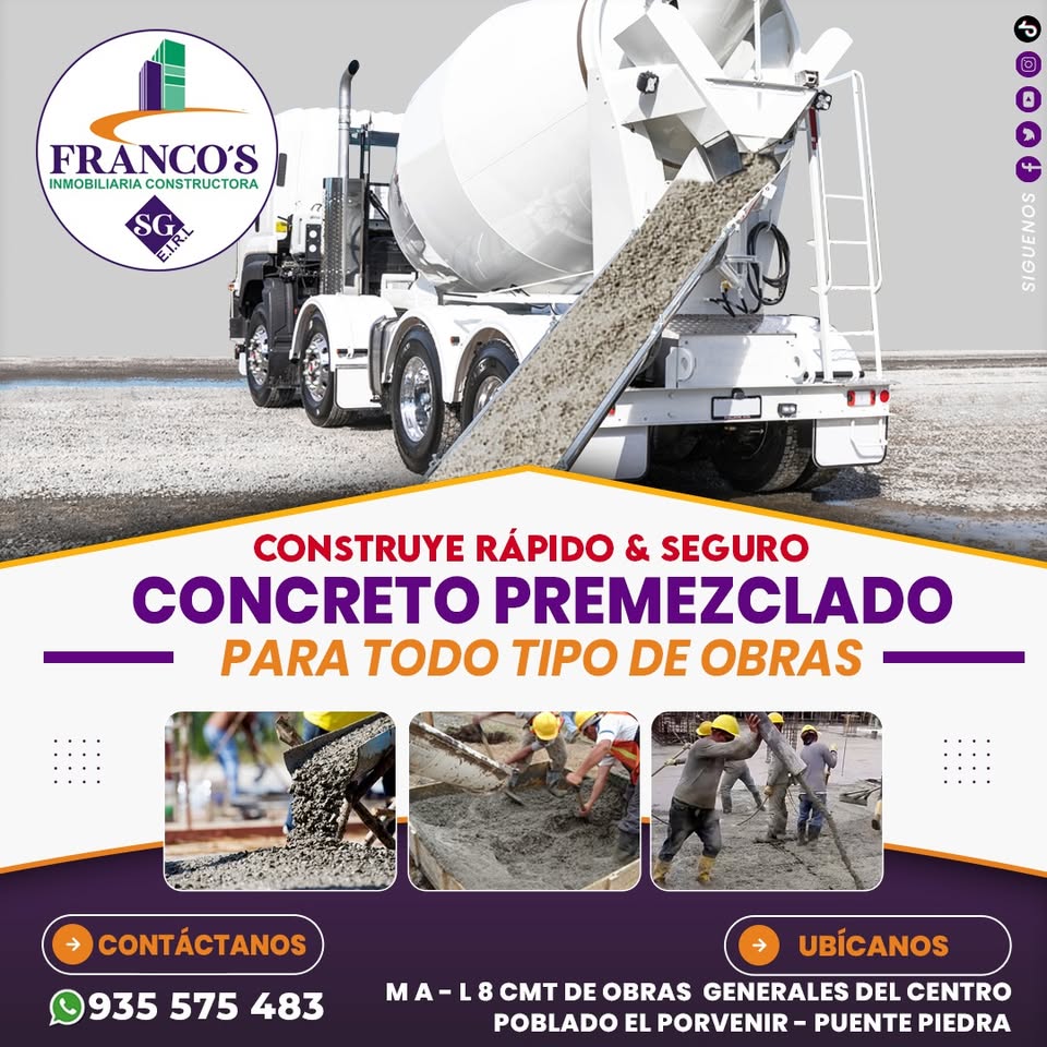 Franco's Inmobiliaria Constructora y Sg Facebook ad: FRANCO´S INMOBILIARIA CONSTRUCTORA Y SG EIRL