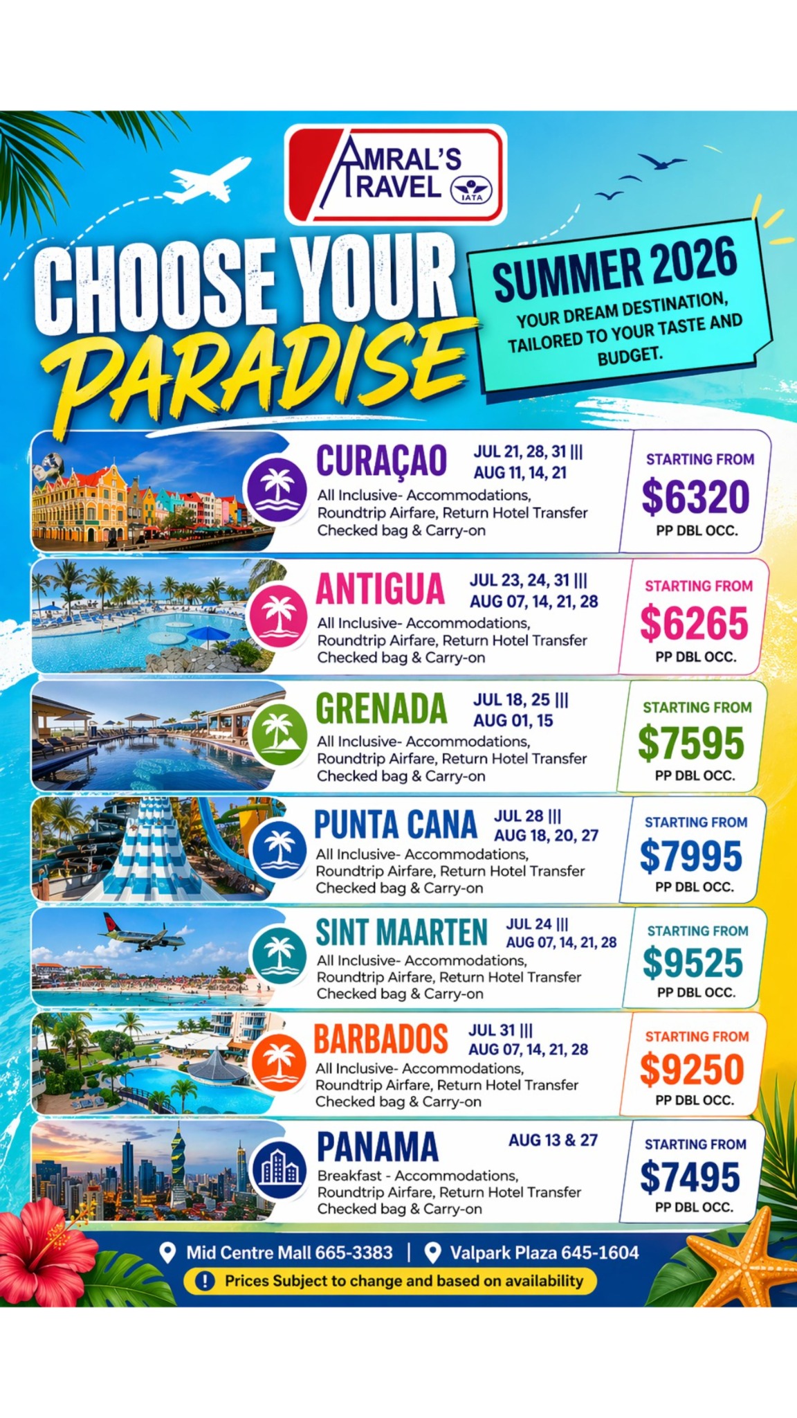 Amrals Travel Facebook ad