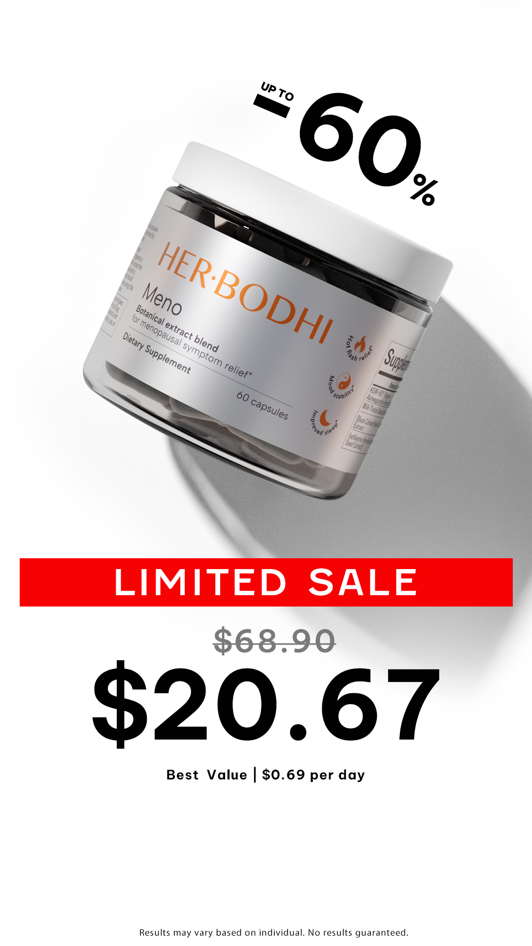 Third Bloom: Wellness for Women 45+ Facebook ad: Available today! FREE Shipping, 3 Gifts and 60% OFF