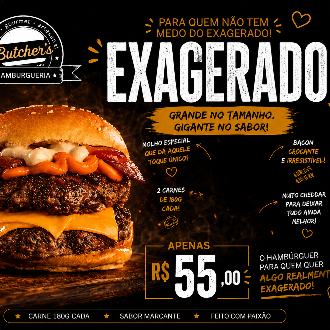 Butchers Facebook ad: Conversar no Messenger