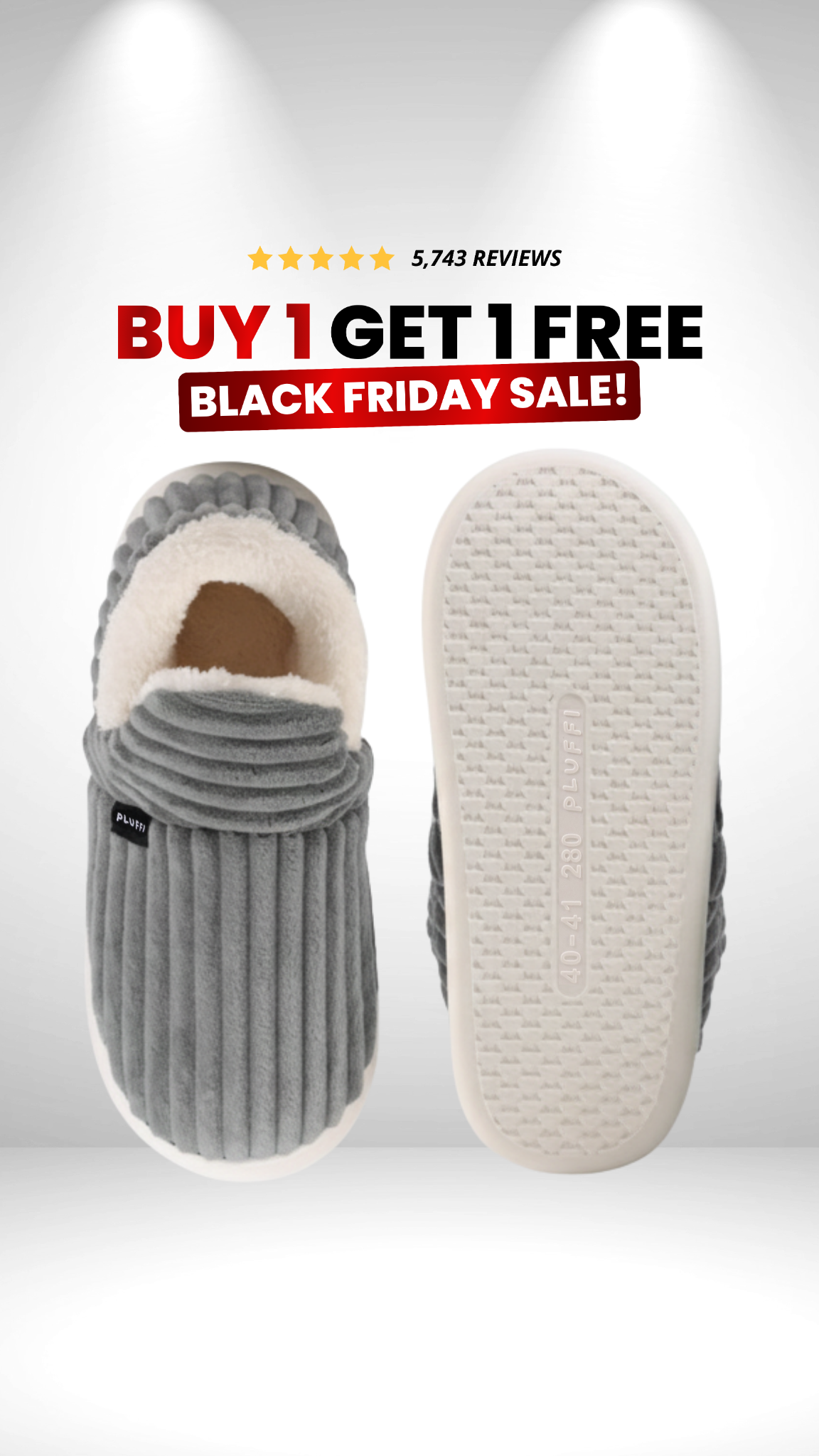PLUFFI Slippers Facebook ad: Only Available Through This Link