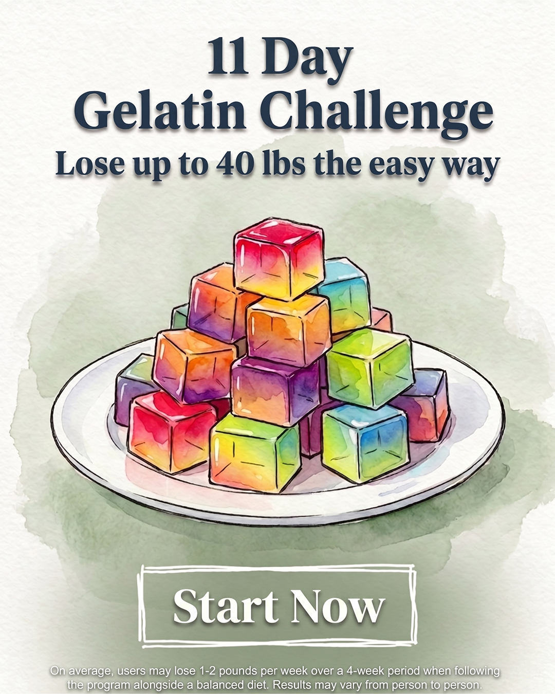 No Carbs Challenge Facebook ad