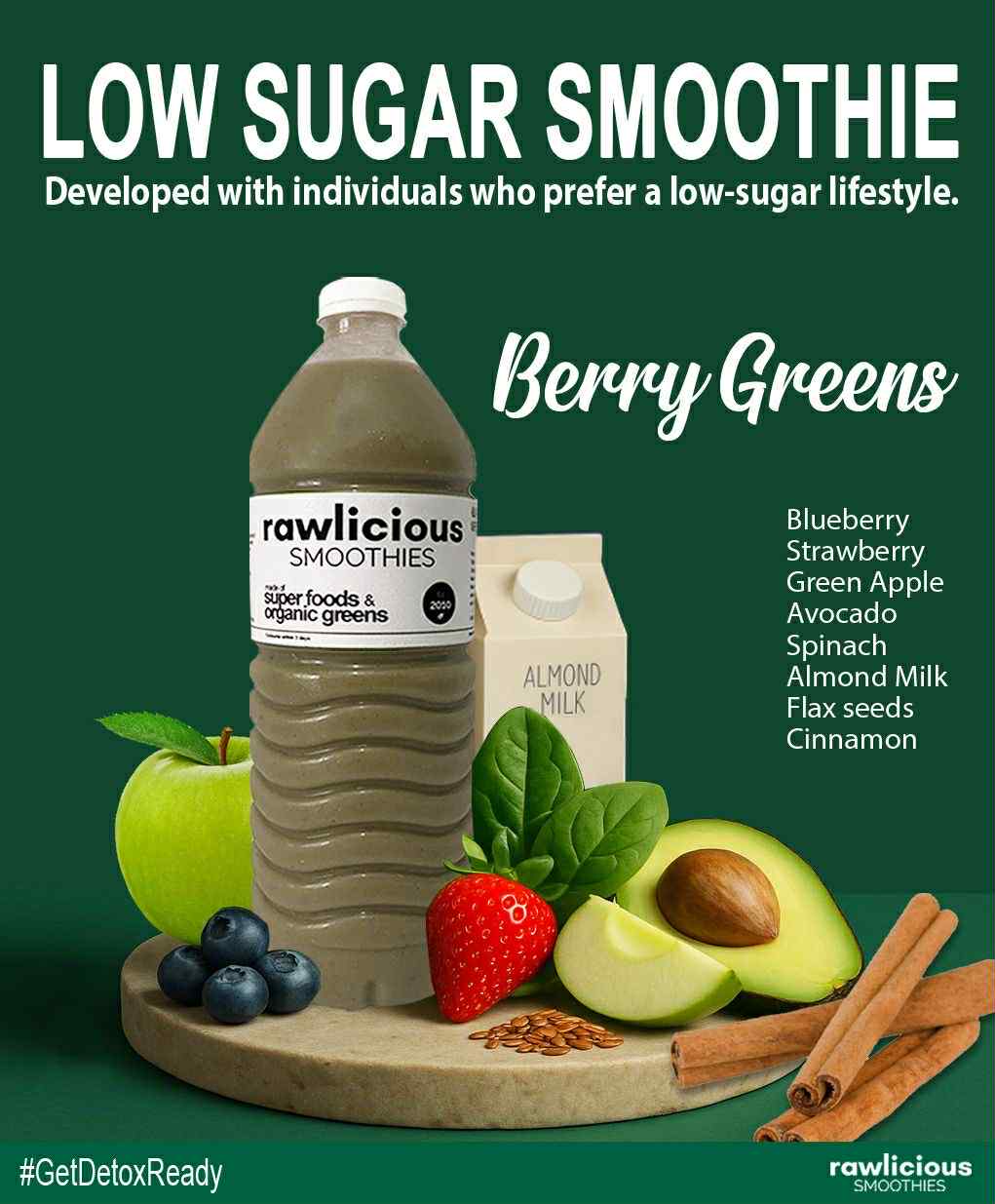 Rawlicious Smoothies Detox Facebook ad