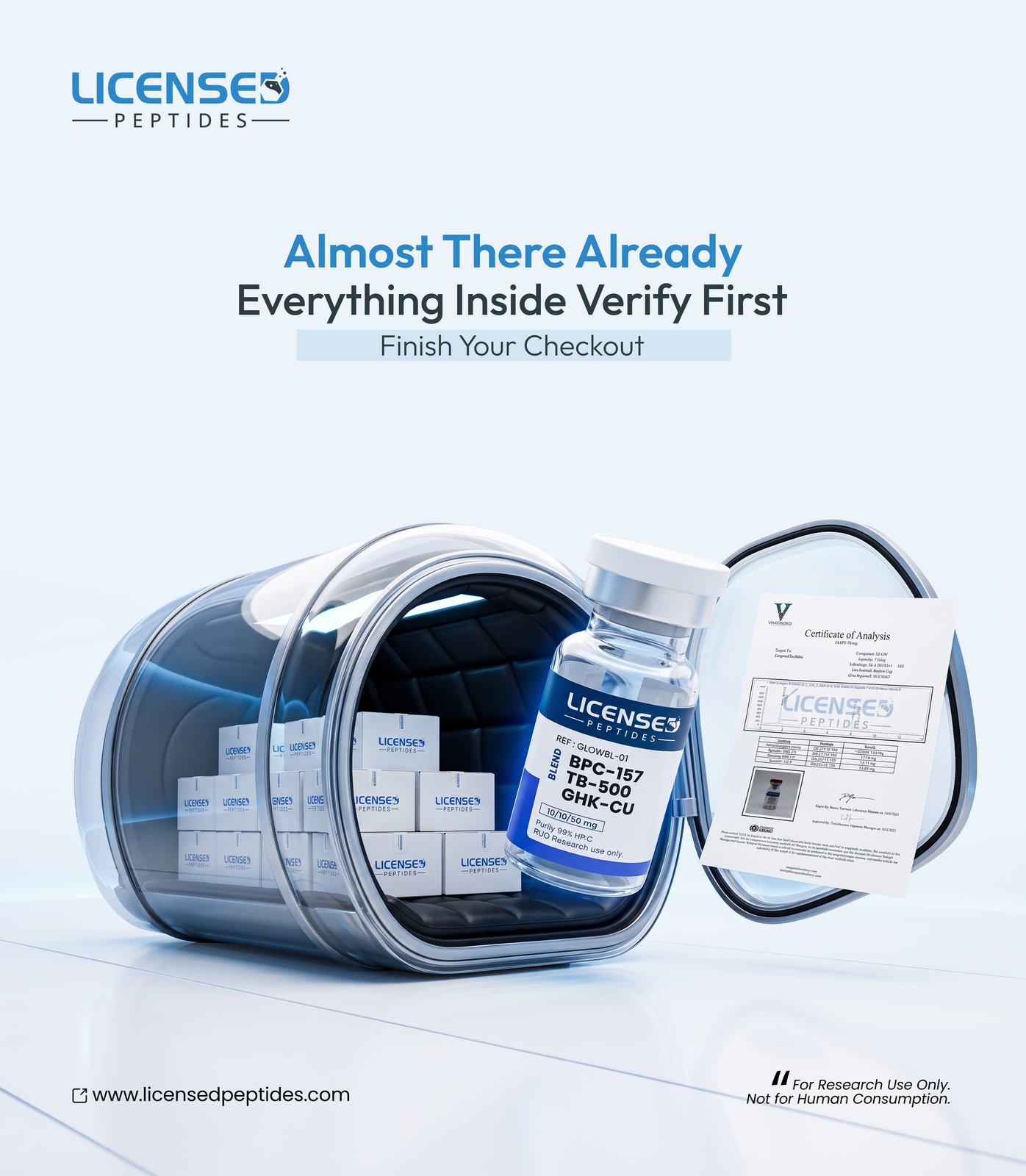 Licensed Peptides Research Facebook ad: Not All Peptides Are Created Equal