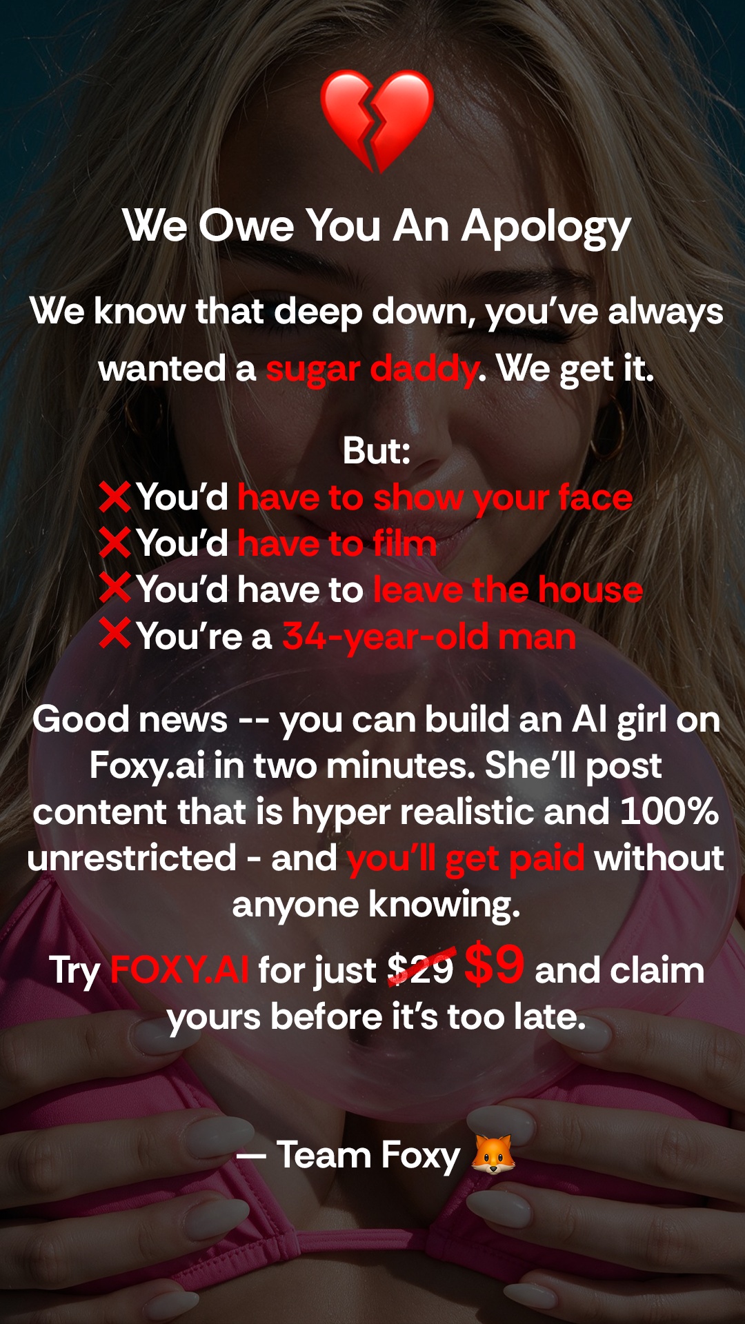 Foxy.ai Facebook ad