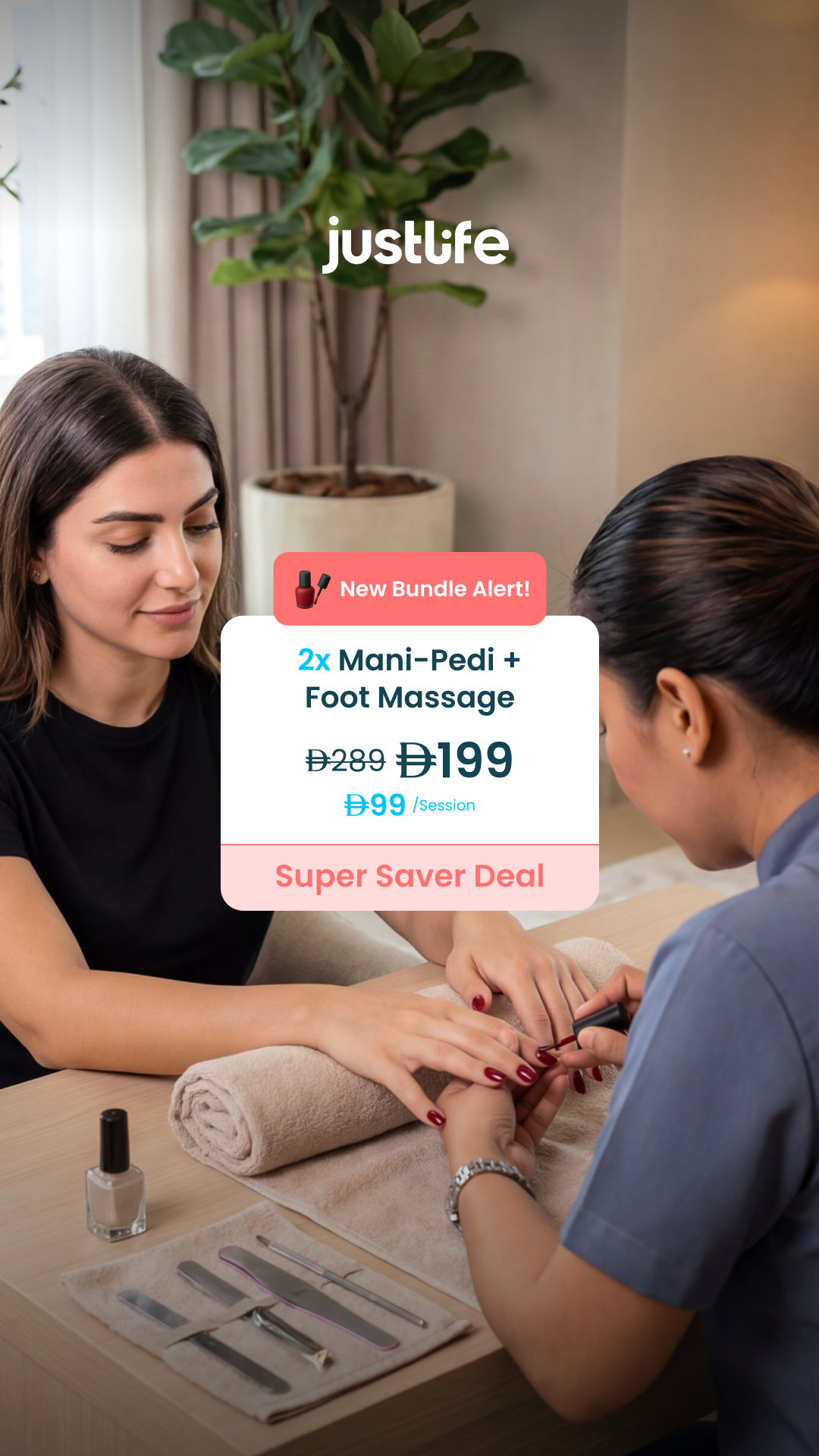 Justlife UAE Facebook ad
