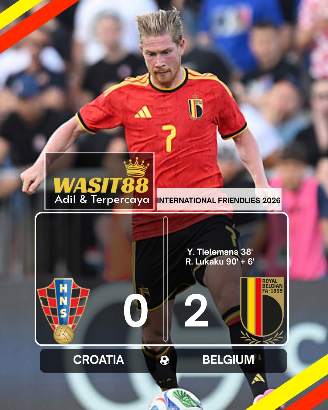 Wasit88 Facebook ad: BELGIA MENANG BESAR ATAS KROASIA, MAROKO PESTA GOL…