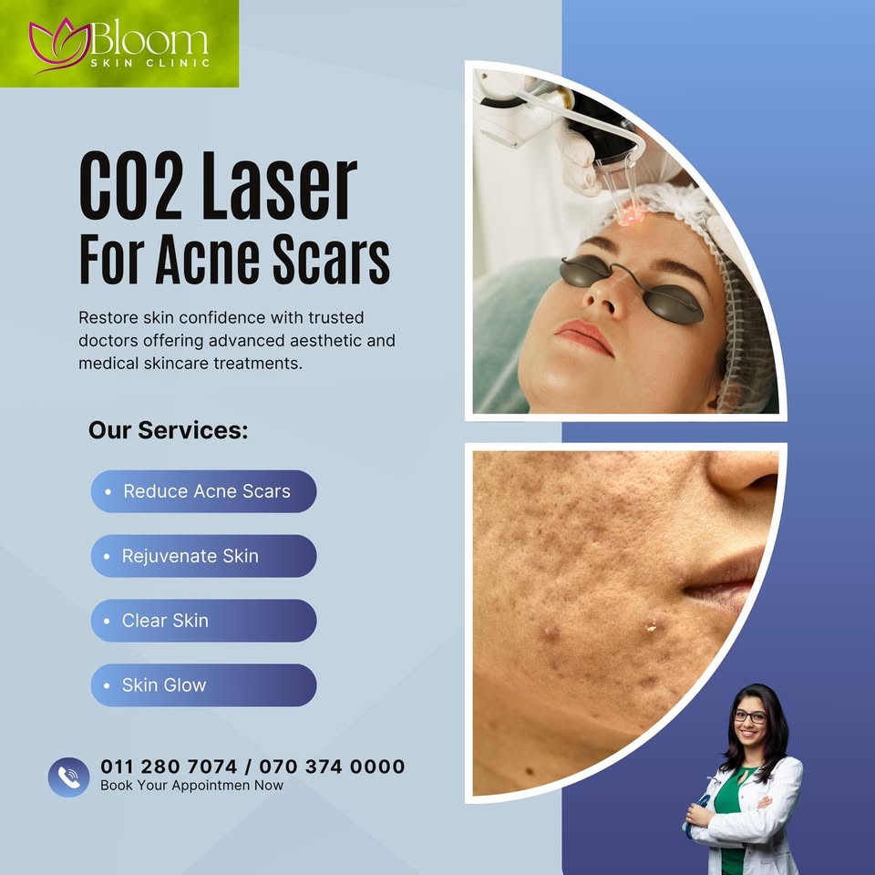 Bloom Skin Clinic Facebook ad: Transform Your Skin with CO2 Fractional Laser!