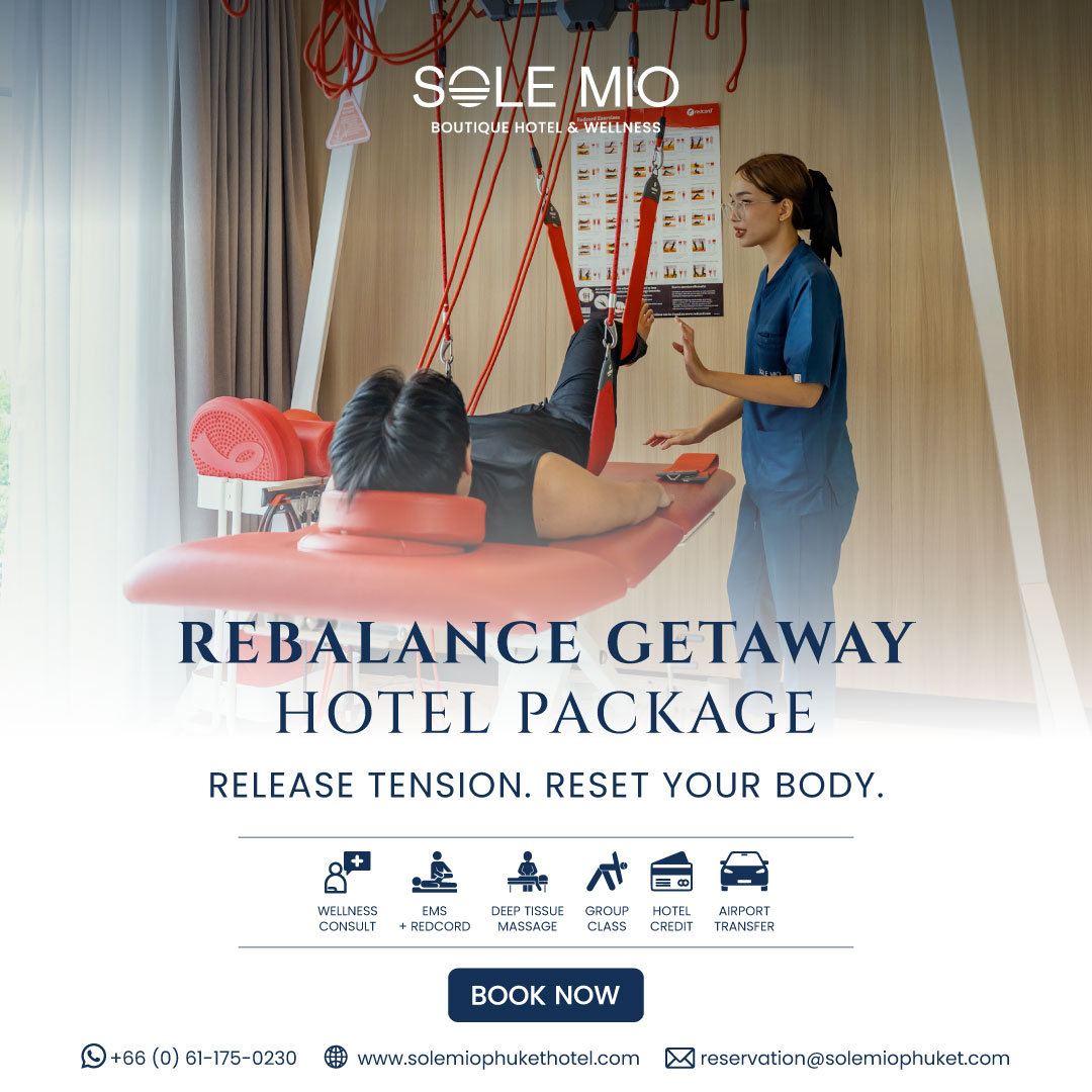 Sole Mio Boutique Hotel & Wellness Facebook ad: Release tension. Reset your body.