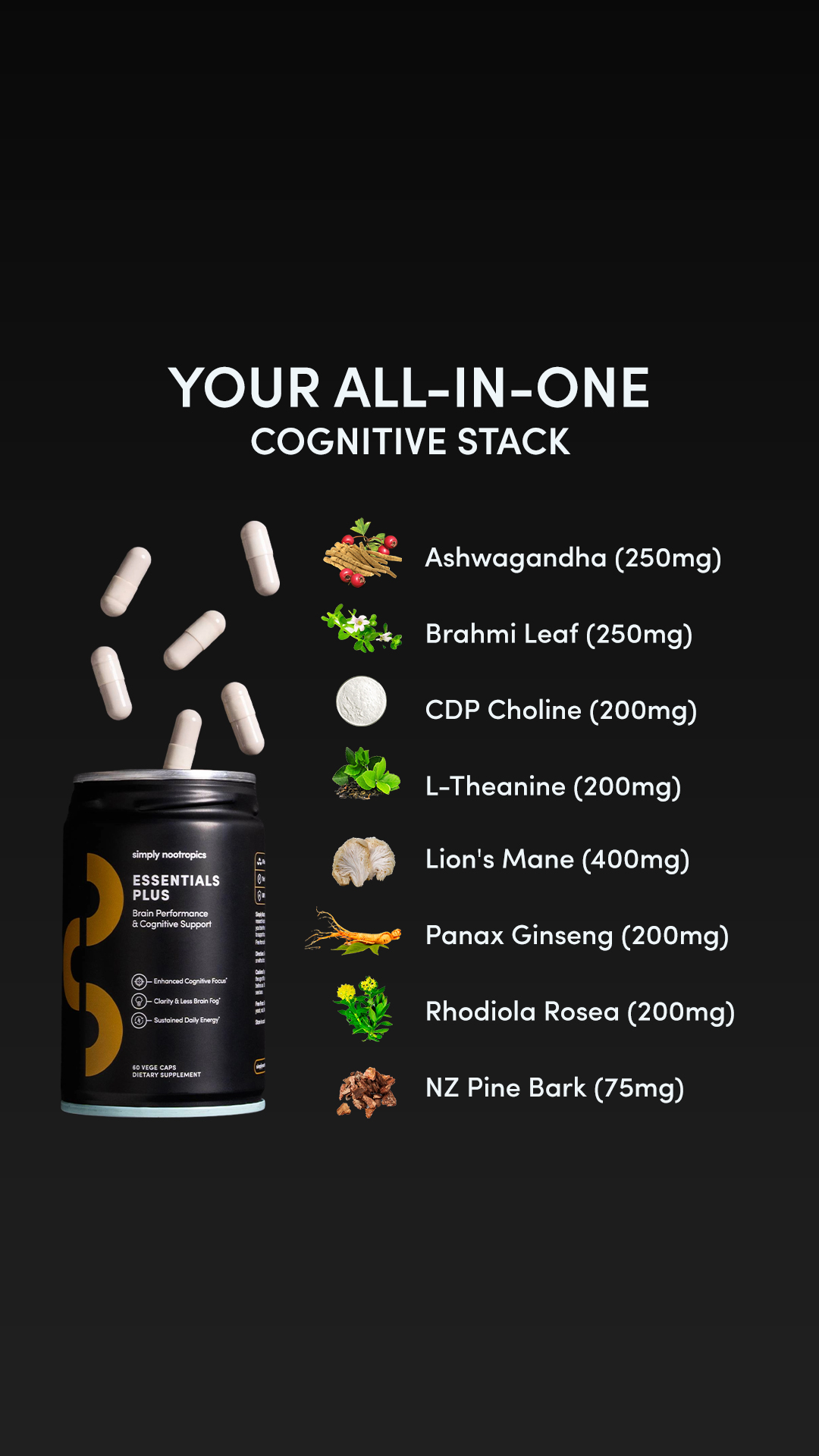 Simply Nootropics Facebook ad